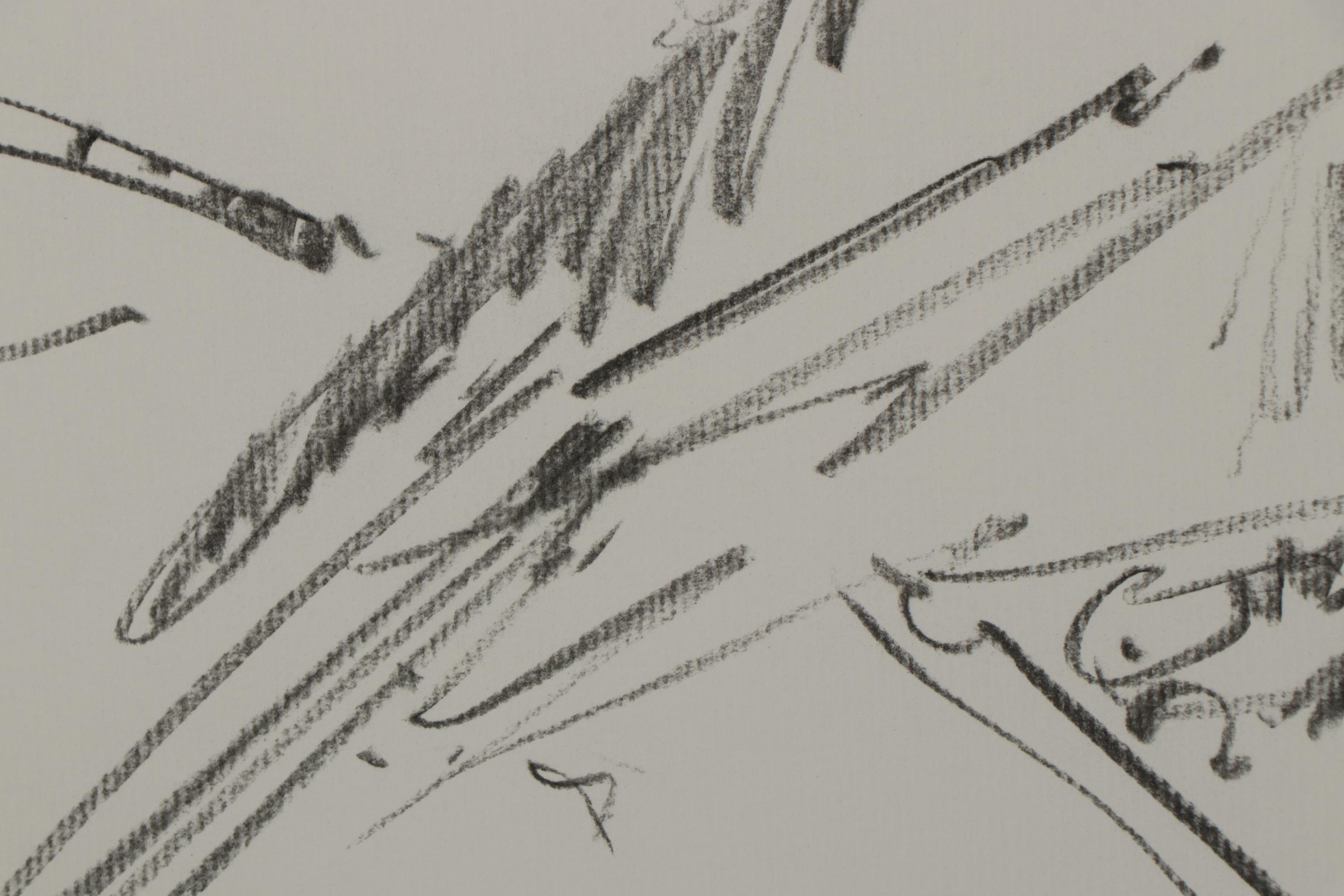 Jose Trujillo Charcoal Drawing "The Bird"