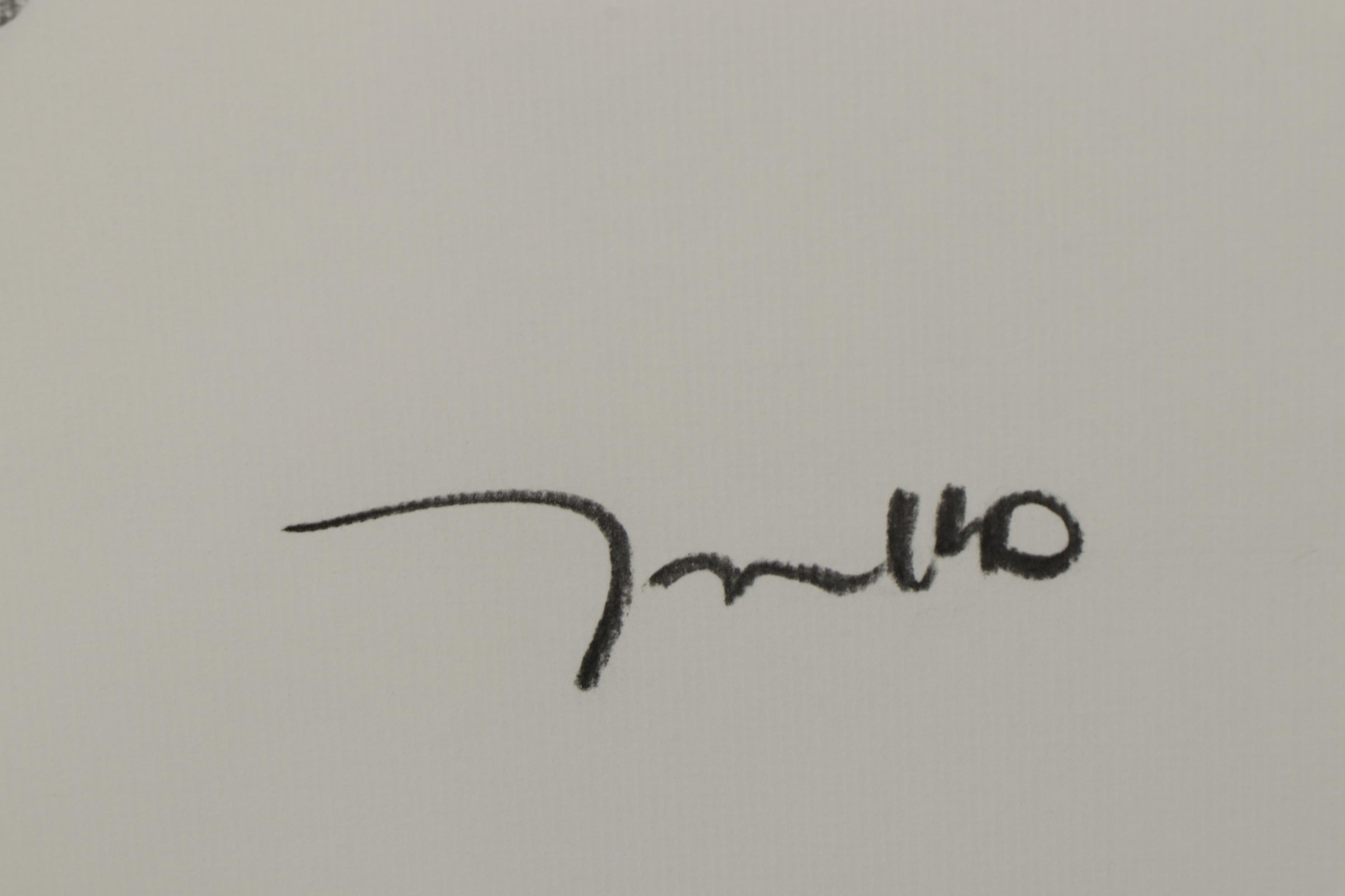 Jose Trujillo Charcoal Drawing "Little Bird II"