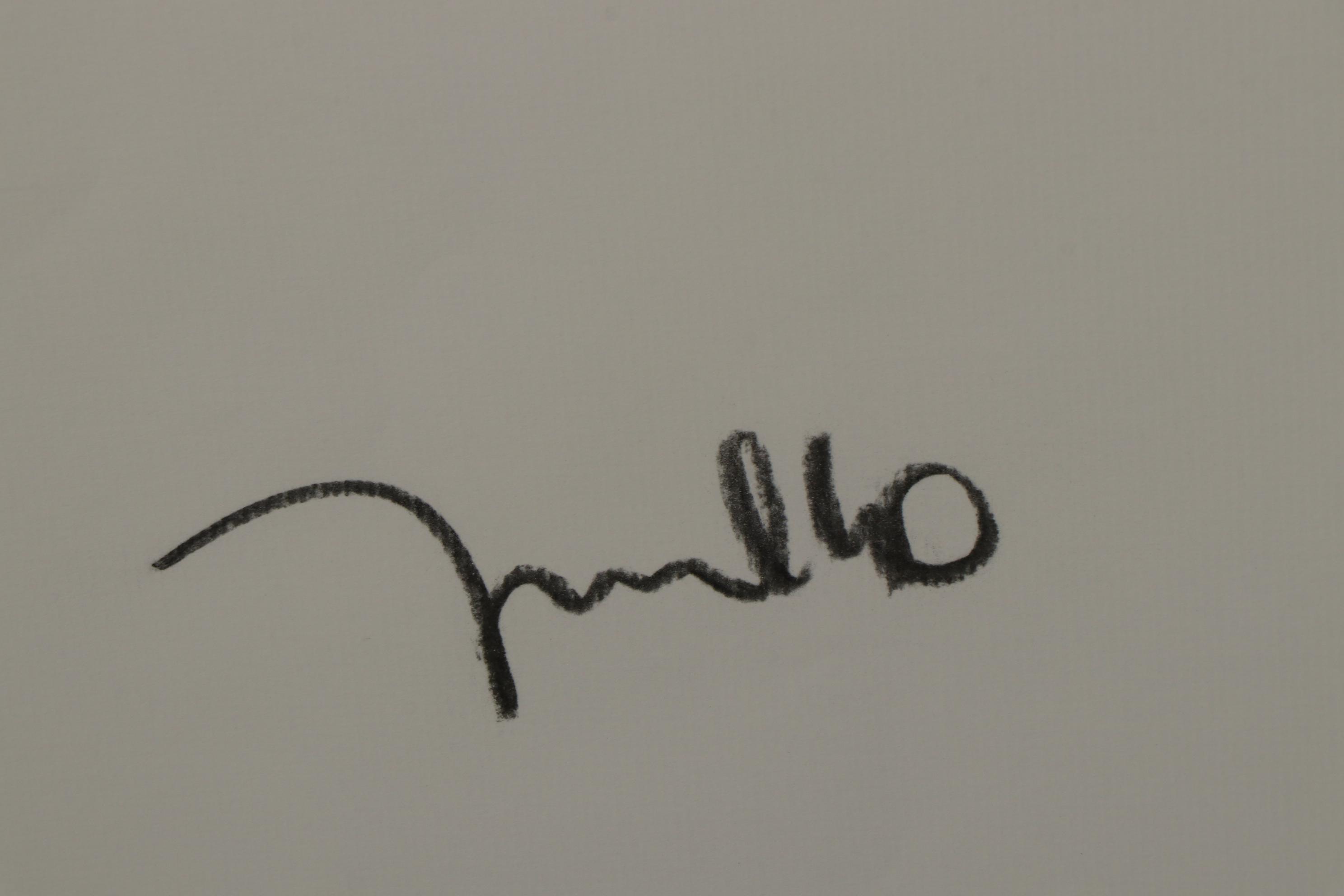 Jose Trujillo Charcoal Drawing "Tropical Bird"