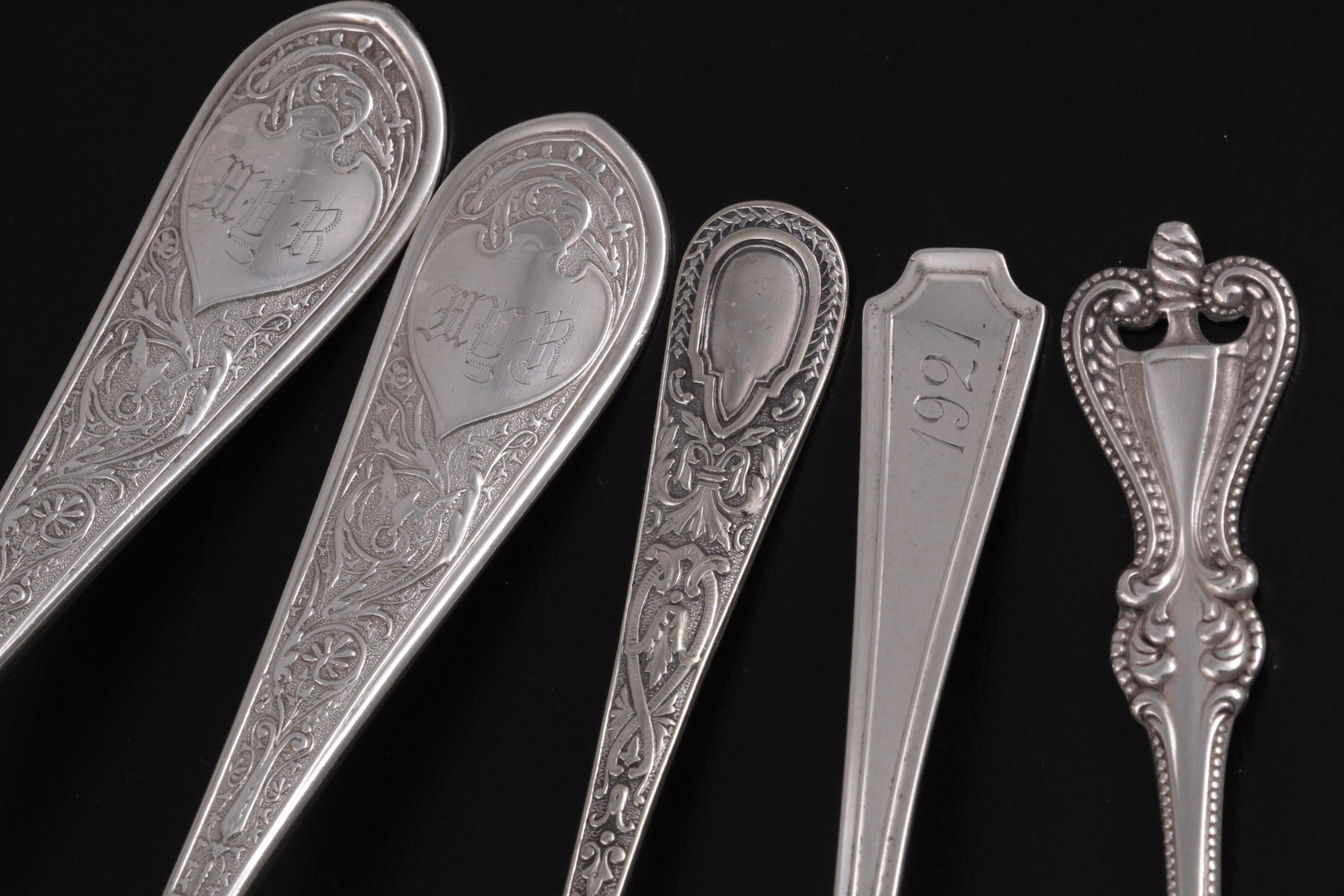 Mauser "American Beauty" Sterling Silver Handled Knives with Other Flatware