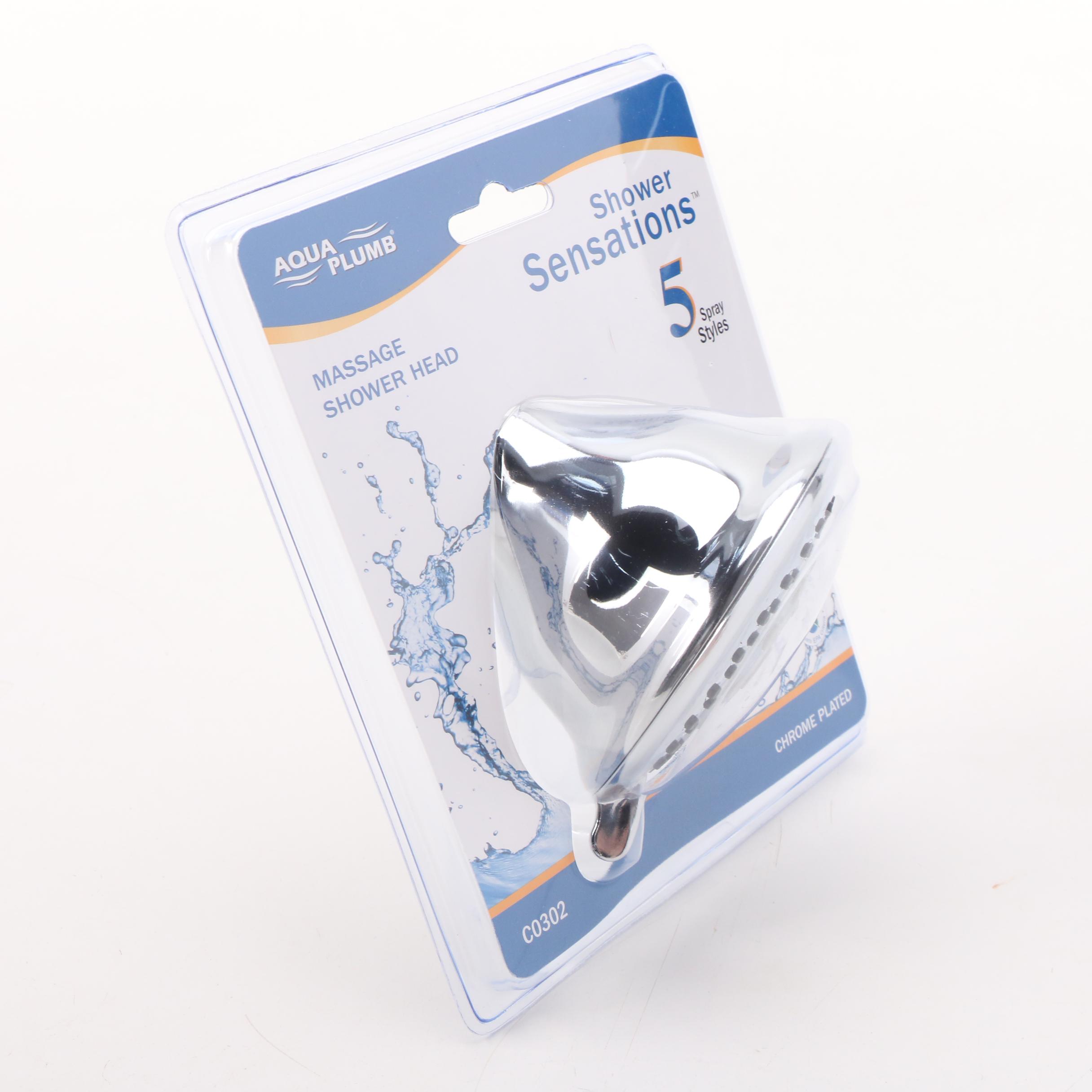 Aqua Plumb Chrome Finished Kitchen Faucets and Massage Showerheads