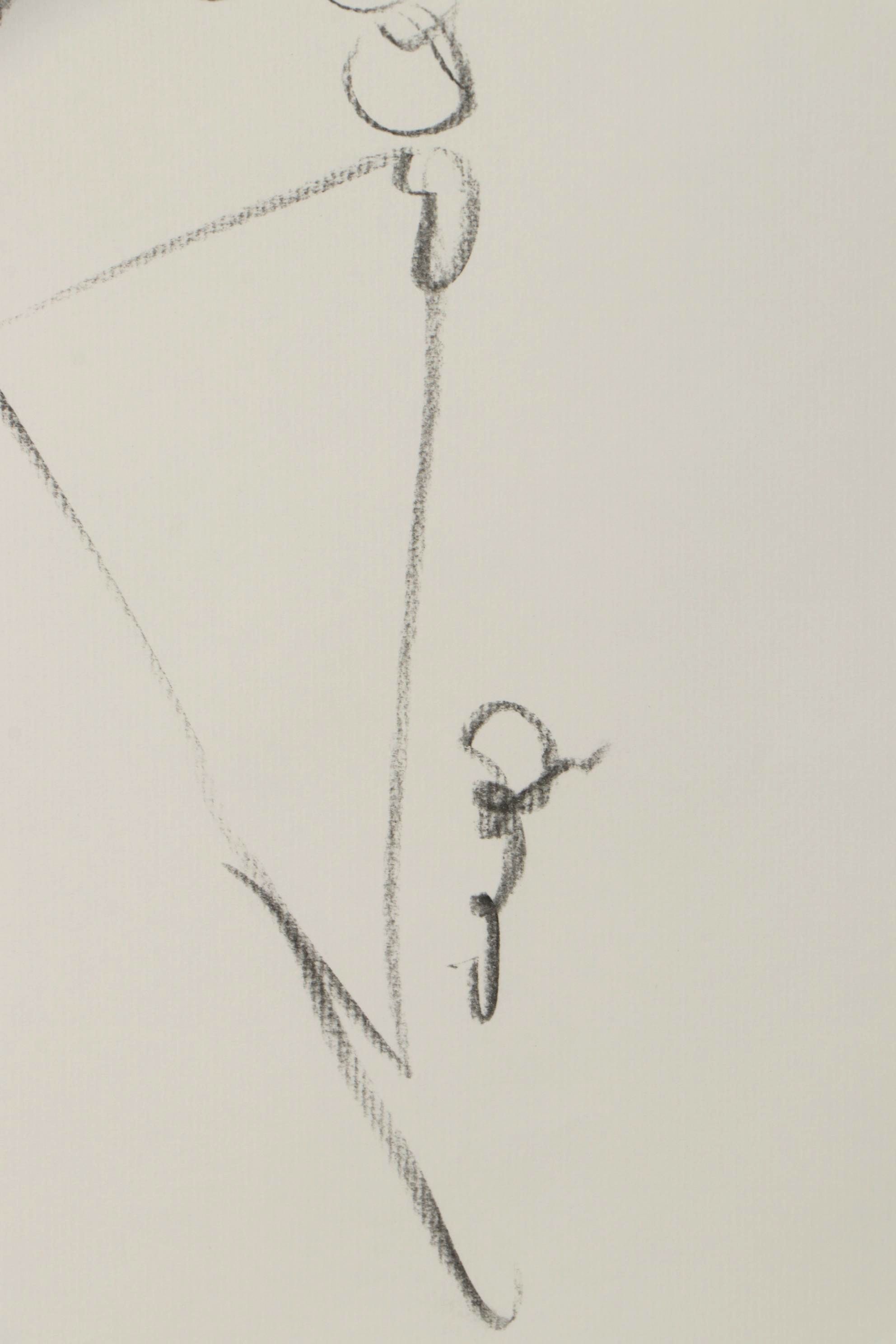 Jose Trujillo Charcoal Drawing "Little Bird"