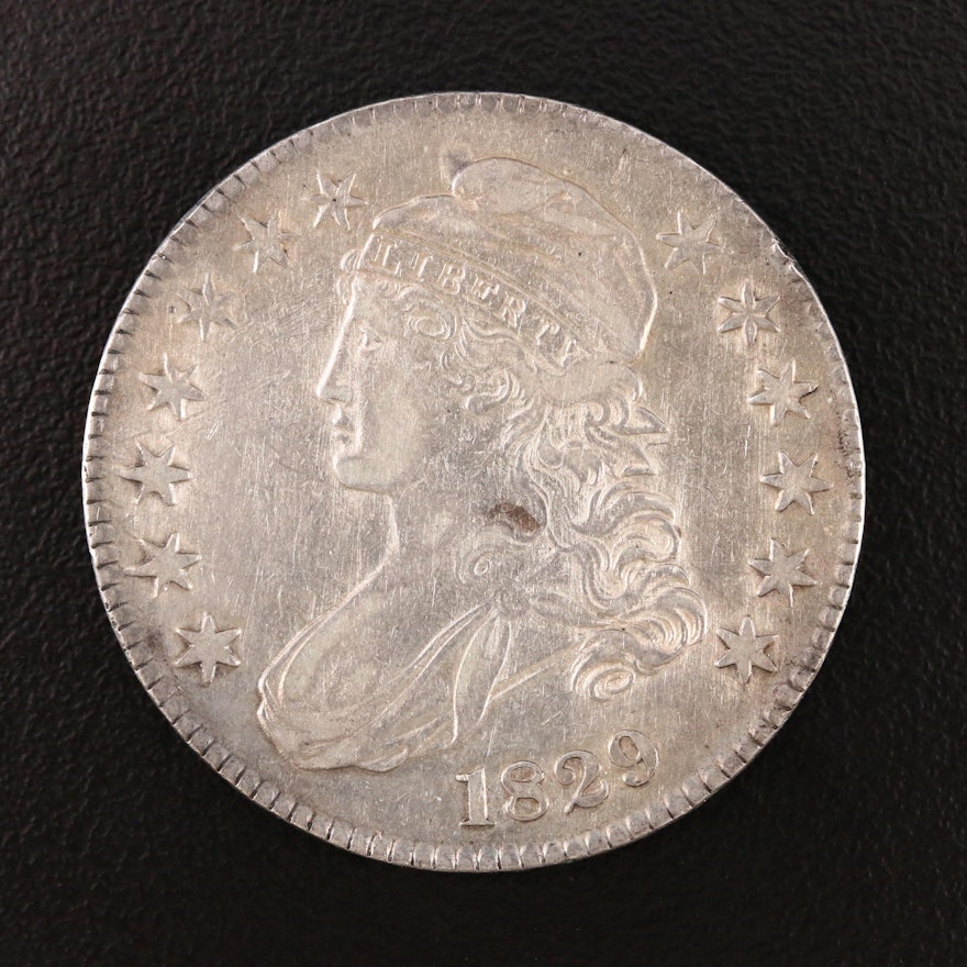 1829 Capped Bust Silver Half Dollar