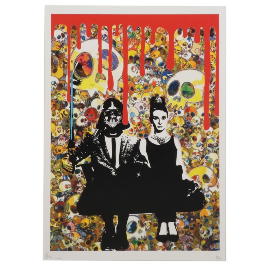Death NYC Pop Art Graphic Print of Darth Vader and Audrey Hepburn, 2020