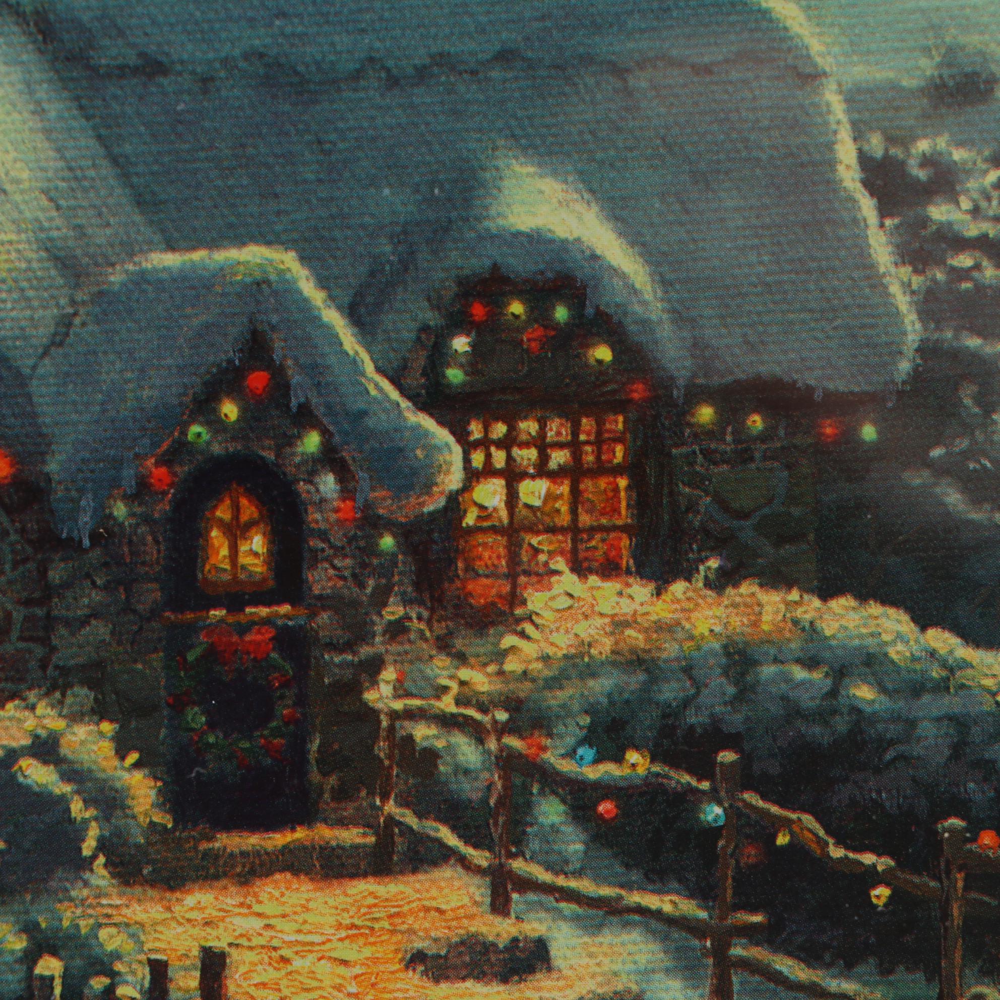Offset Lithograph After Thomas Kinkade "Christmas Moonlight"