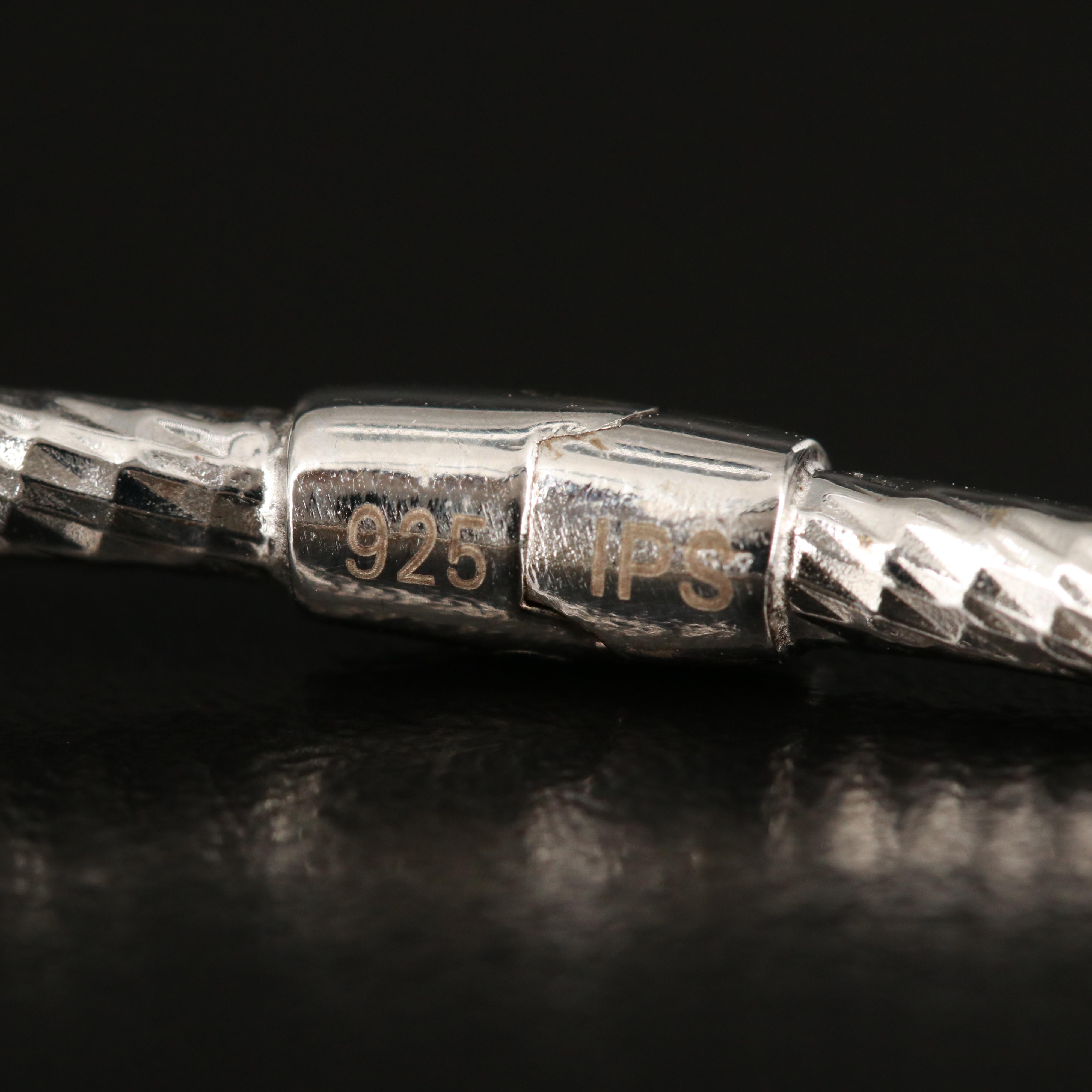 Sterling Pearl Hinged Bypass Bracelet