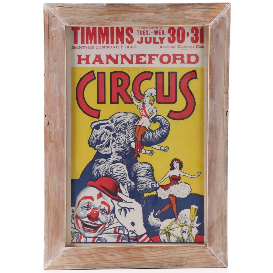 Relief Print Advertisement for the "Hanneford Circus"