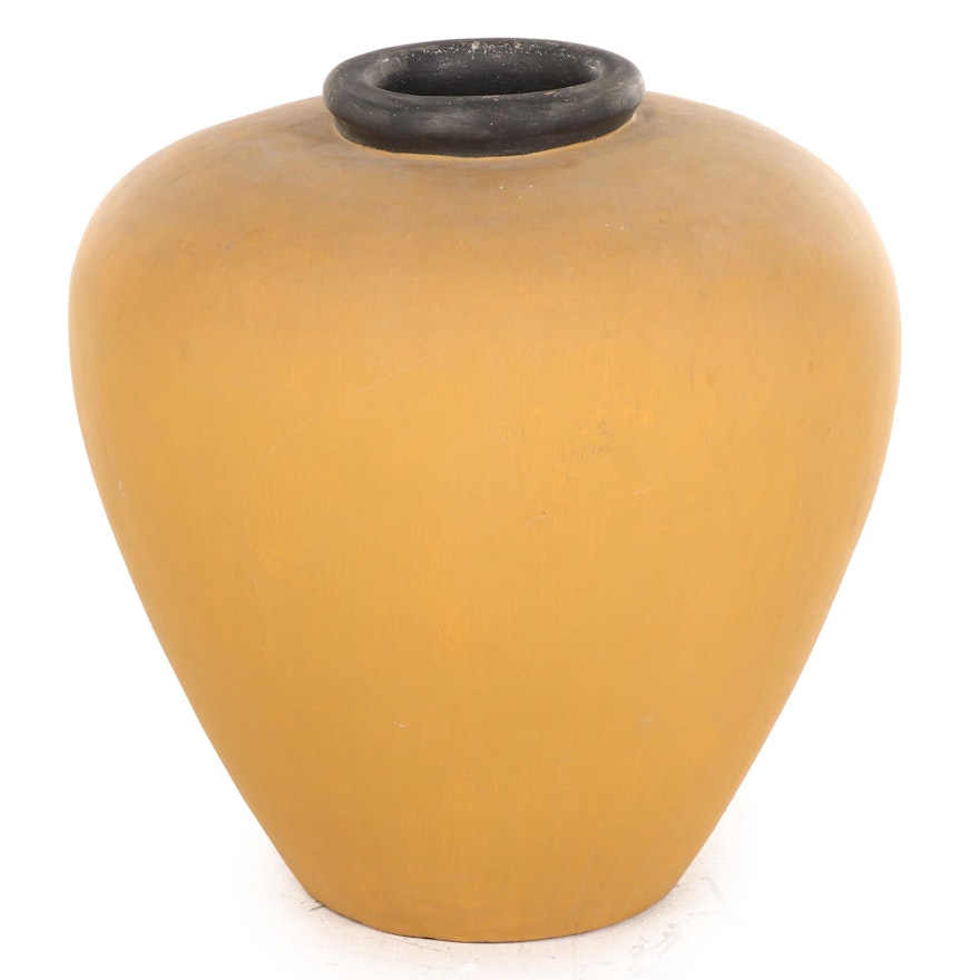 Glazed Terracotta Olive Jar Style Vase