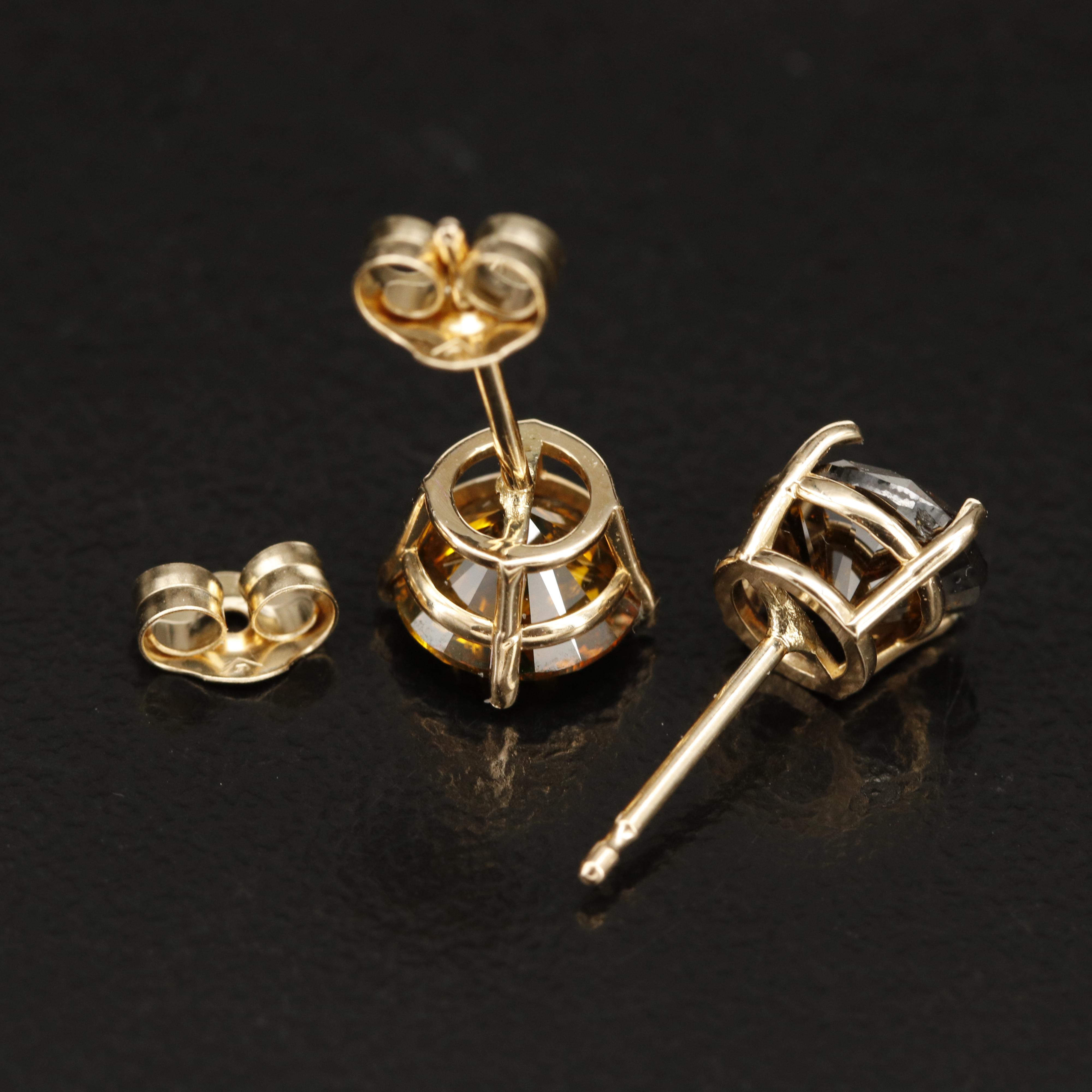 14K 2.13 CTW Diamond Stud Earrings