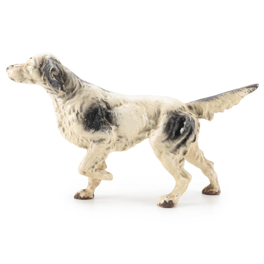 Hubley Cast Iron Pointer Dog Doorstop, Early to Mid 20th Century