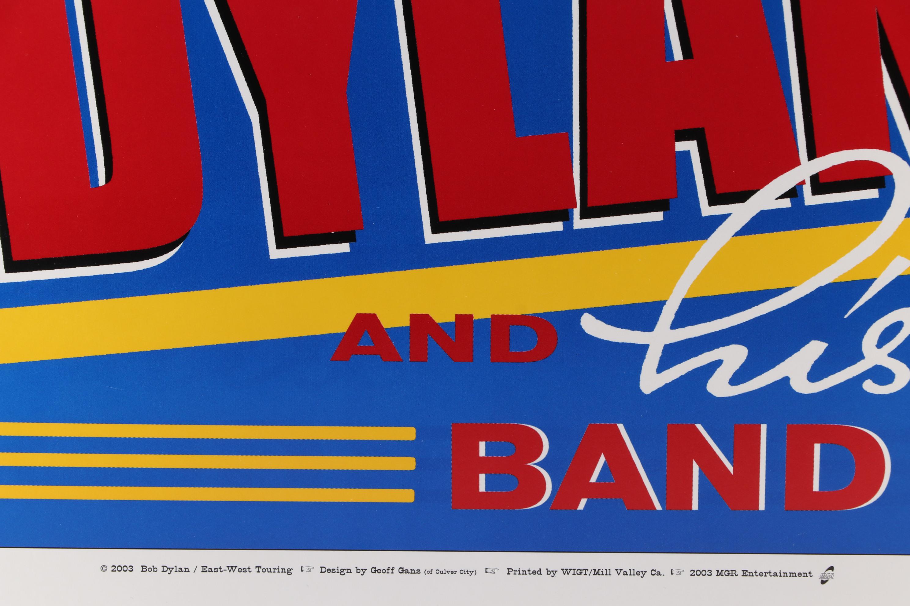 Bob Dylan Graphic Print Concert Poster After Geoff Gans, 21st Century