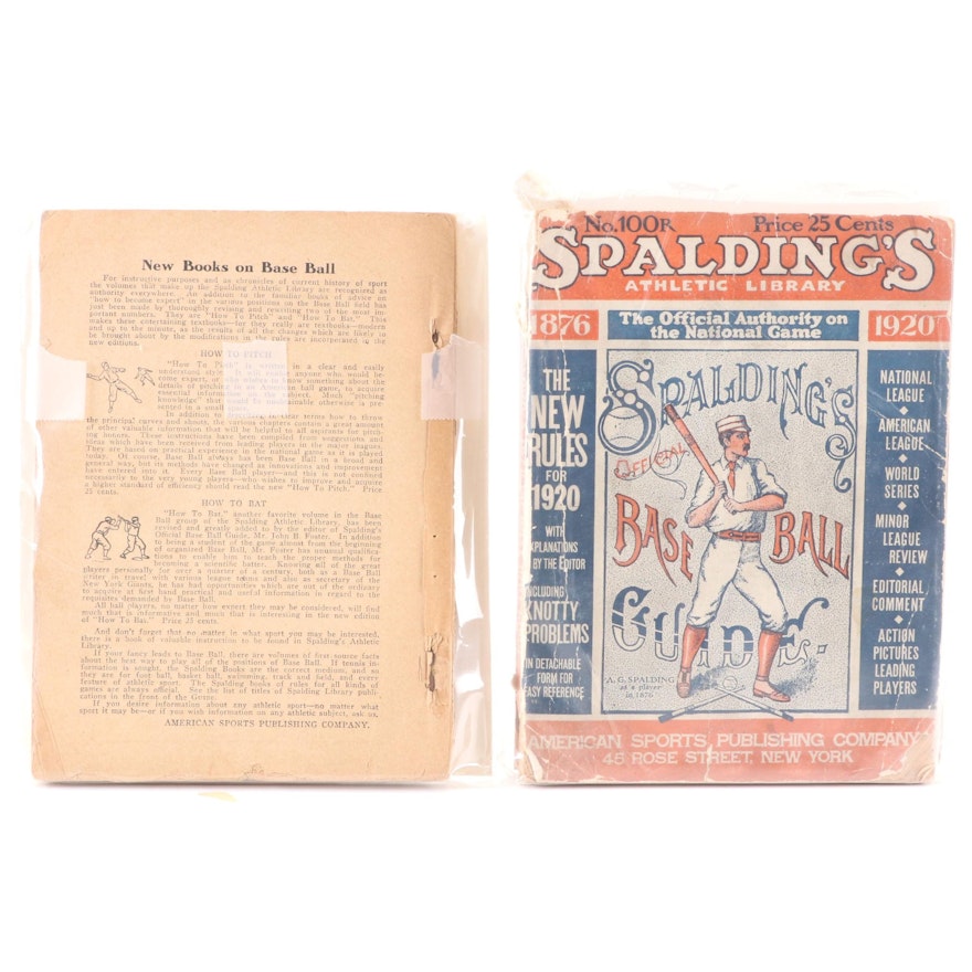 Spalding's Official Baseball Guide Featuring Statistics, Information, More 1920