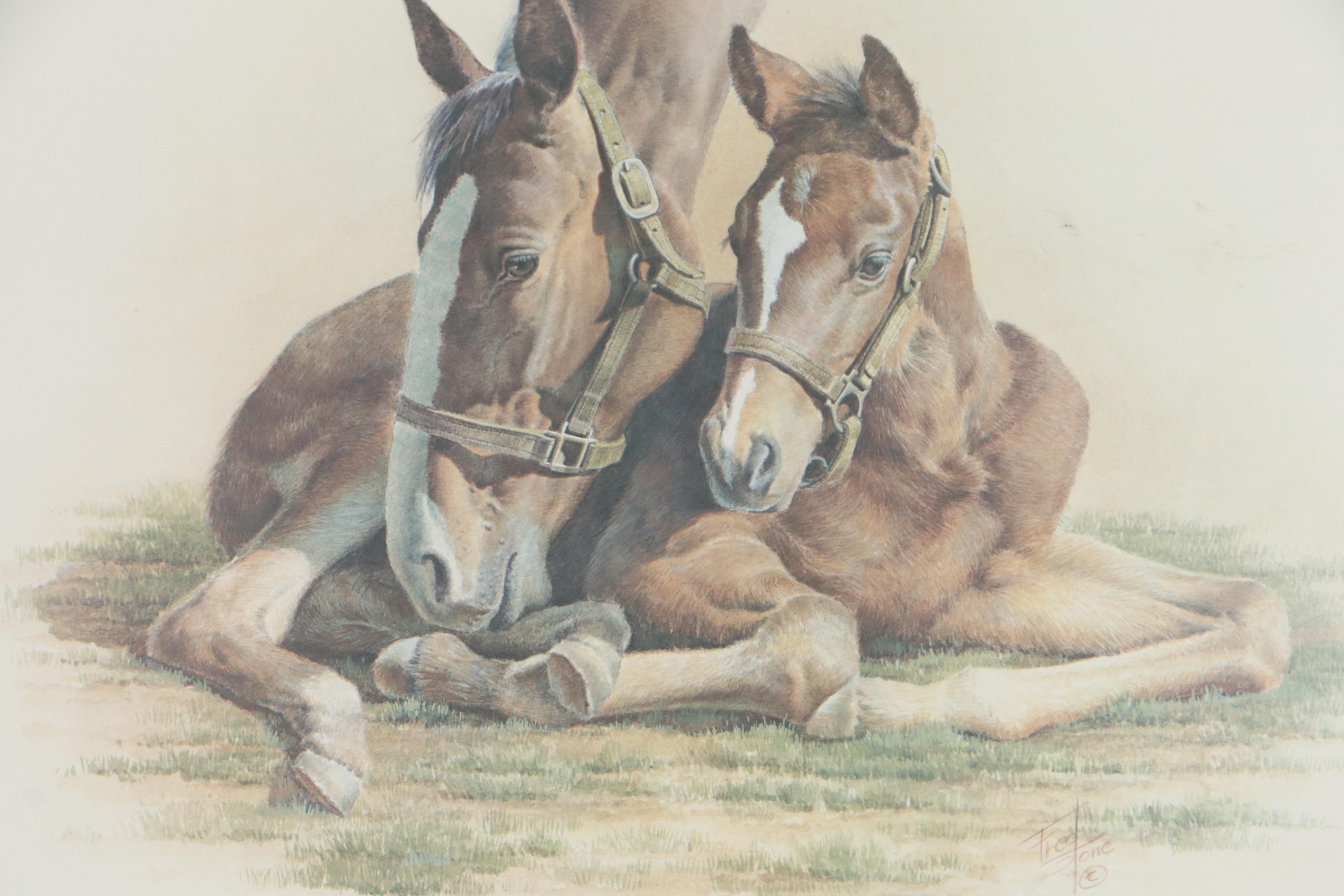 Fred Stone Offset Lithograph "Contentment," Late 20th Century