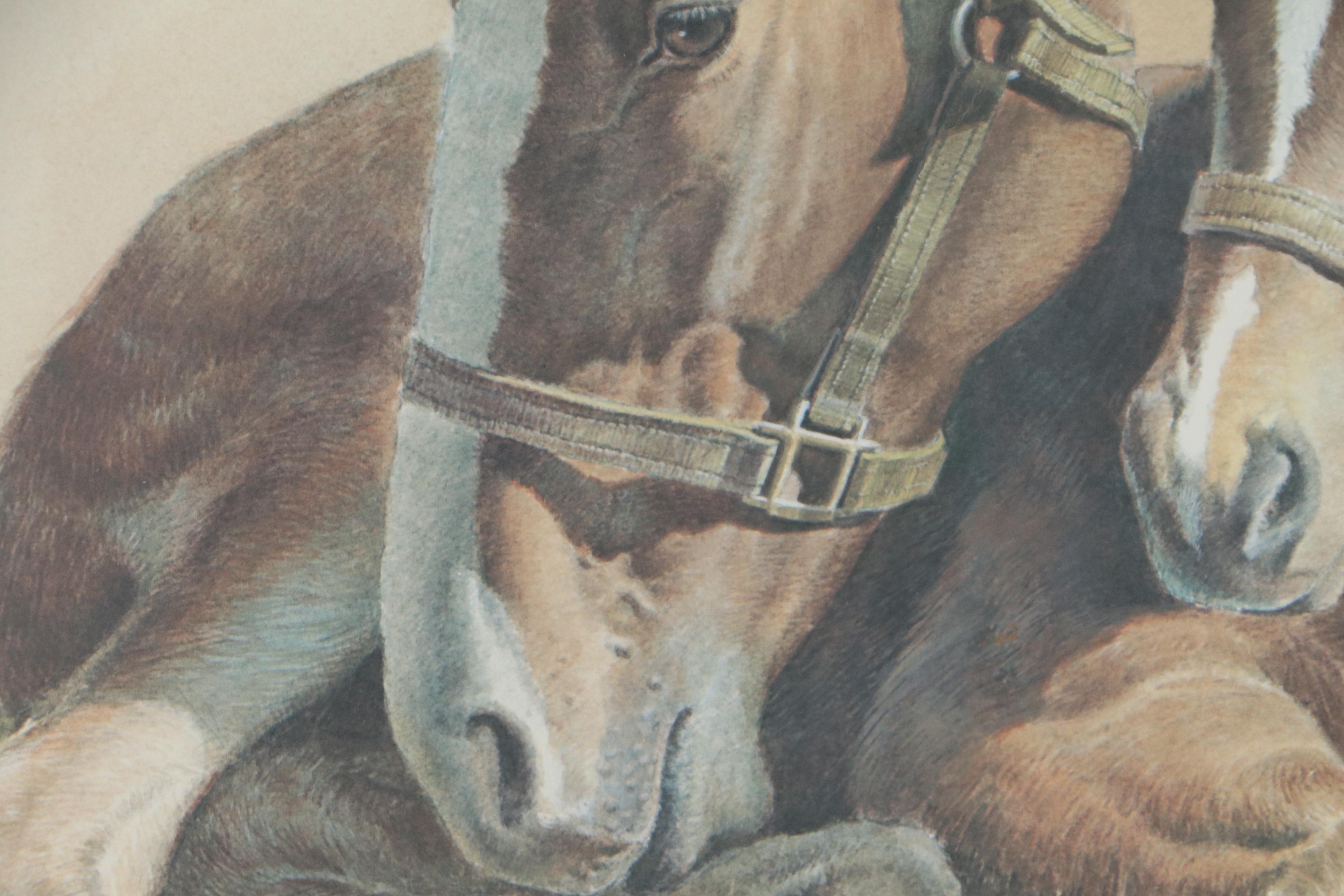 Fred Stone Offset Lithograph "Contentment," Late 20th Century