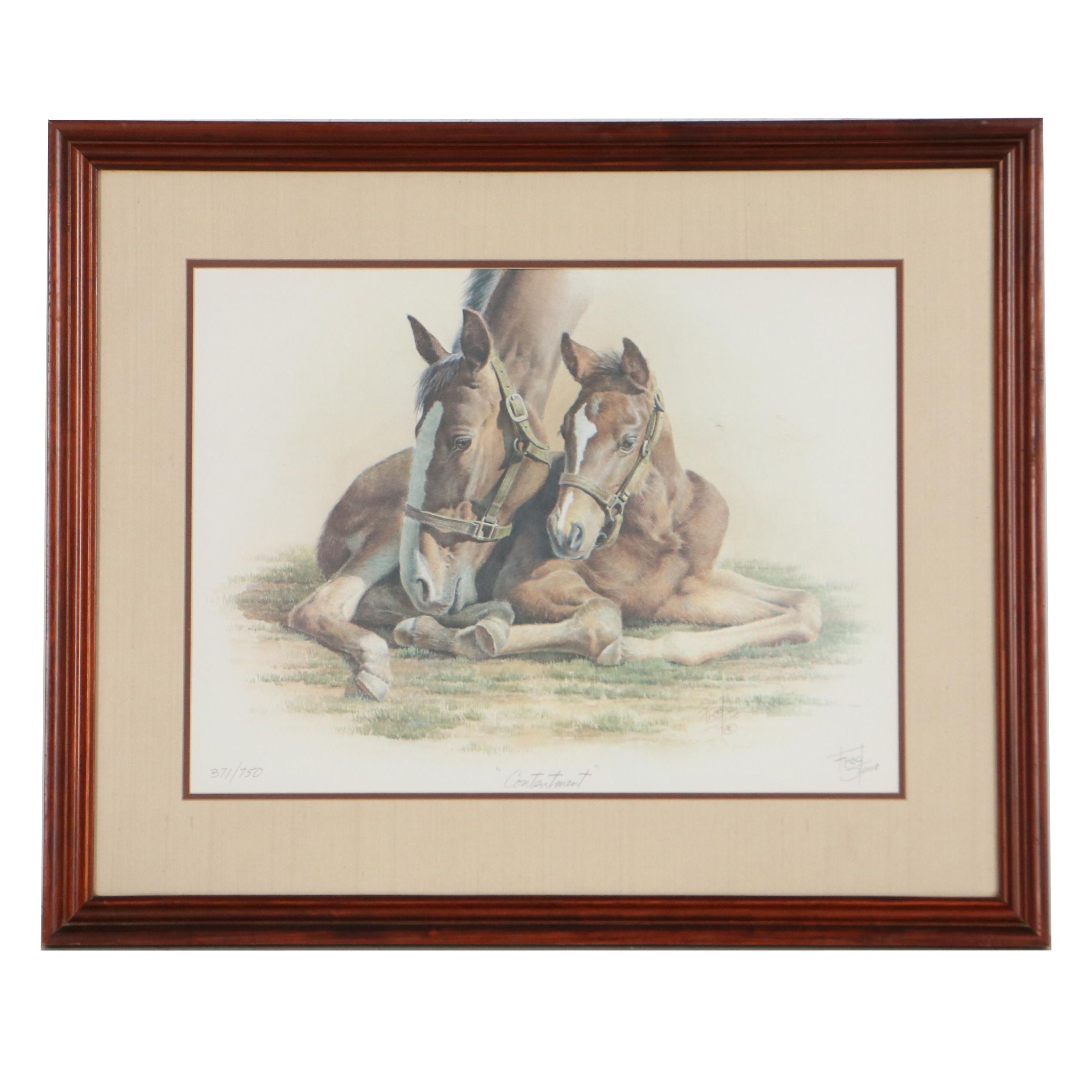 Fred Stone Offset Lithograph "Contentment," Late 20th Century