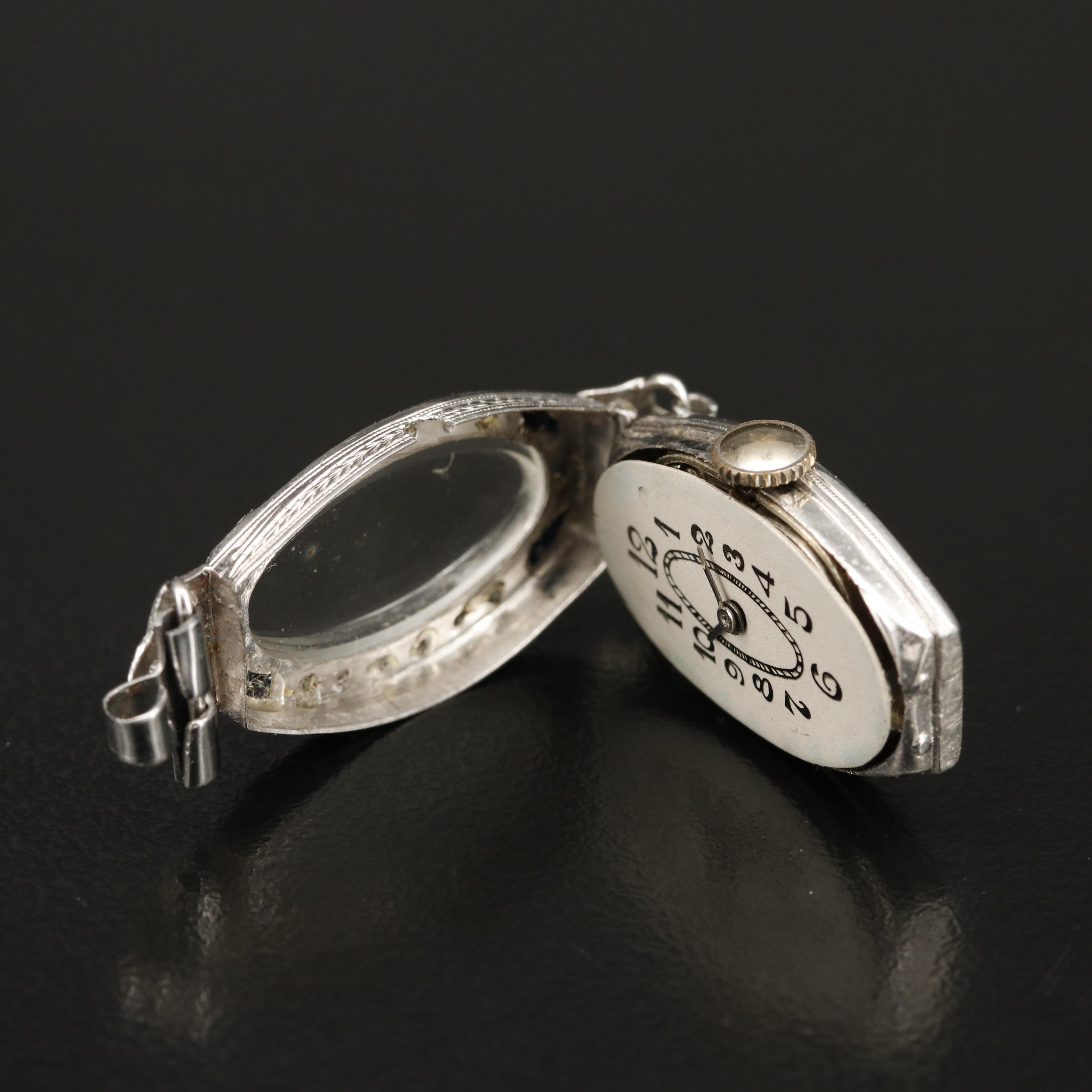 Swiss Platinum Diamond and Sapphire Watch