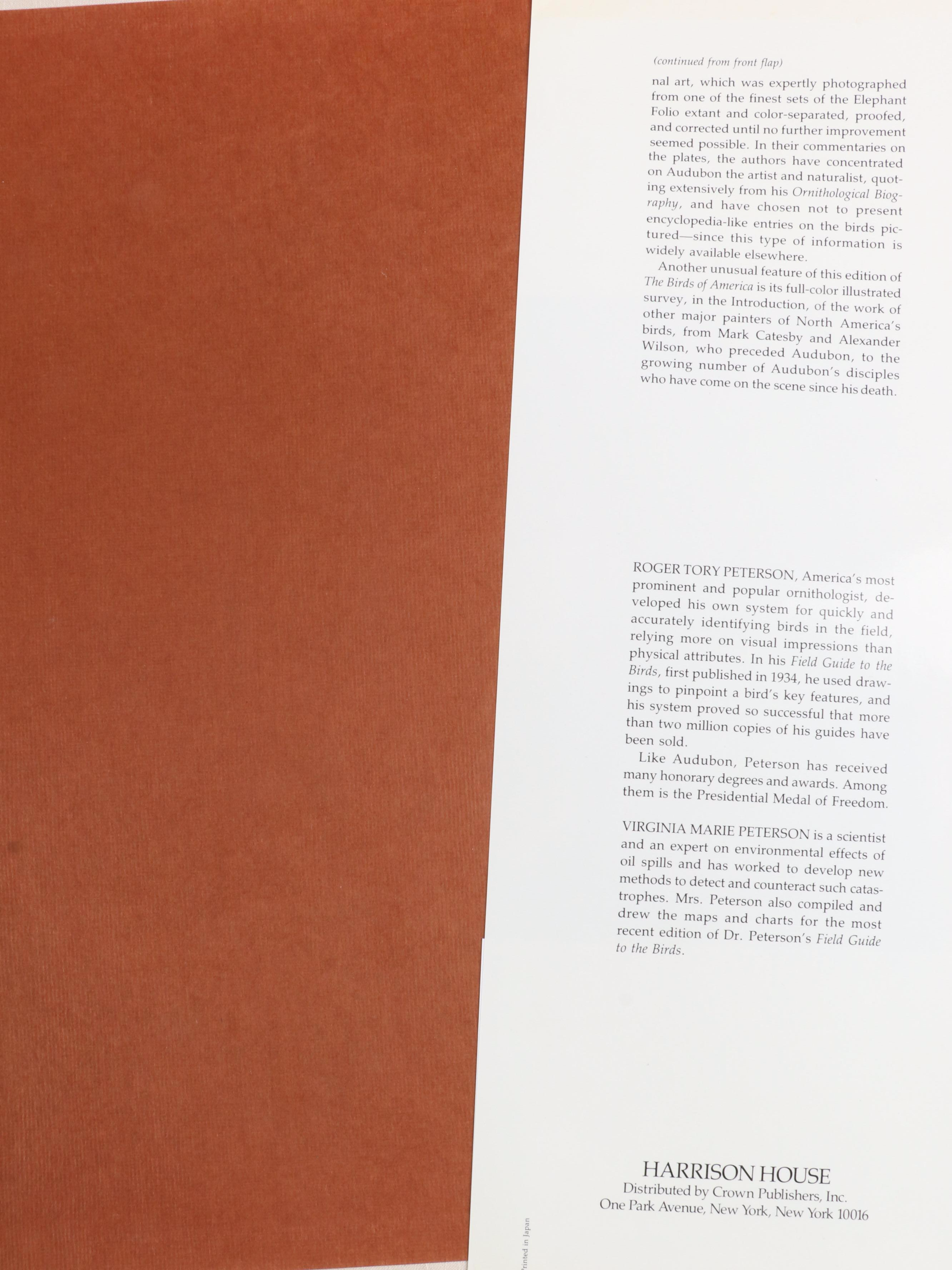 Second Edition "Audubon's Birds of America" Baby Elephant Folio by the Petersons