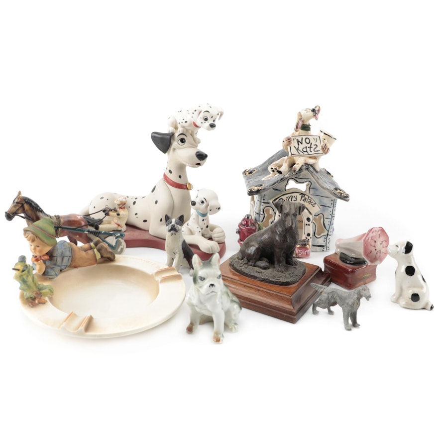 Walt Disney Classics "Proud Pongo", Hummel Ashtray and Other Animal Figurines