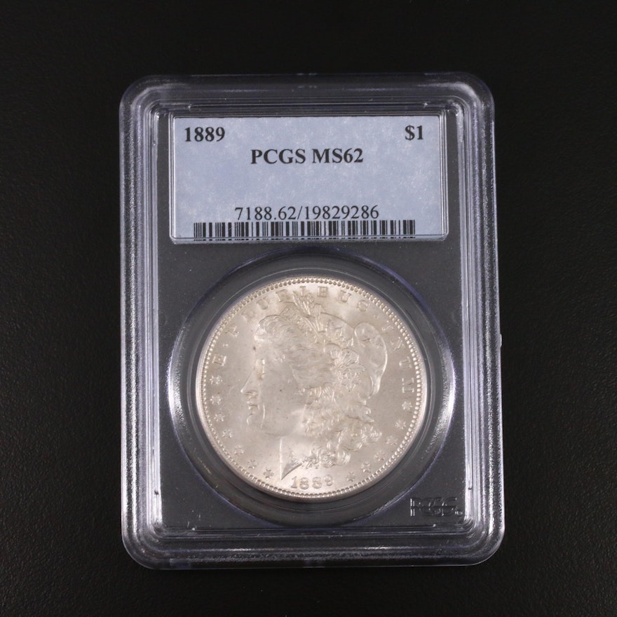 PCGS Graded MS62 1889 Silver Morgan Dollar