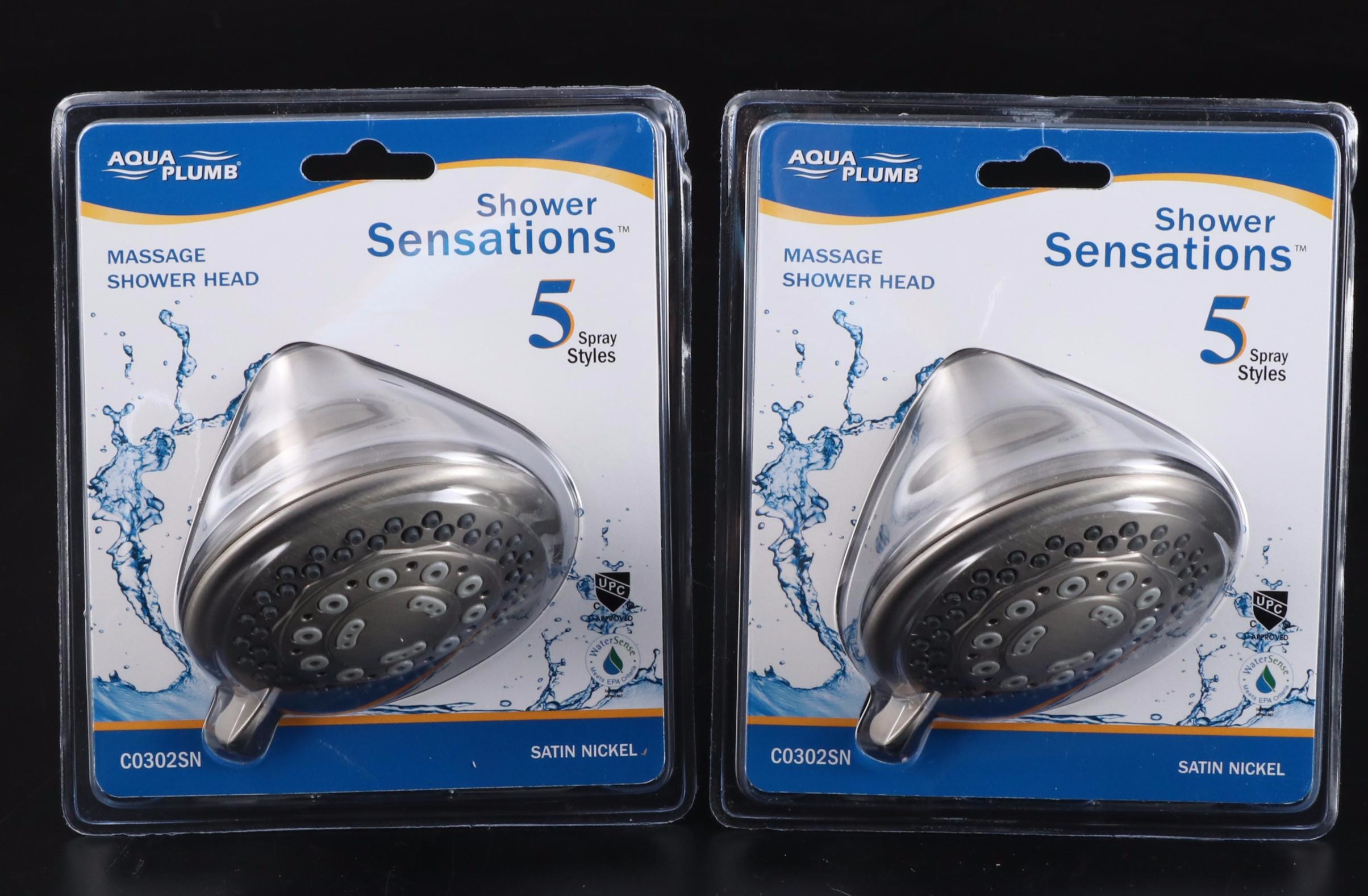 Aqua Plumb Showerheads with Jones Stephens Towel Bars and Toilet Paper Holders