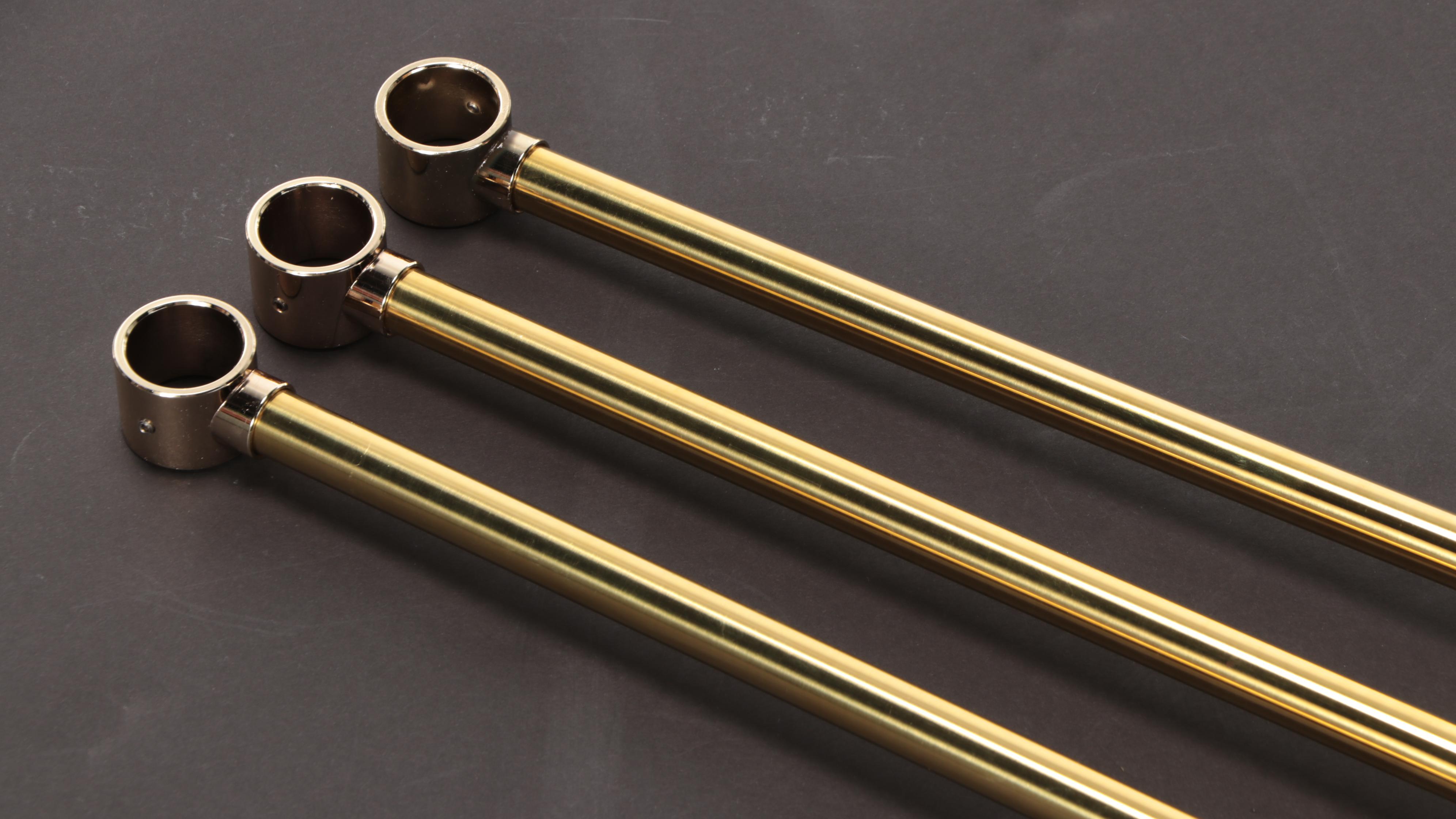 Oval Solid Brass Shower Curtain Rod and Cotton Duck Cloth Shower Curtains