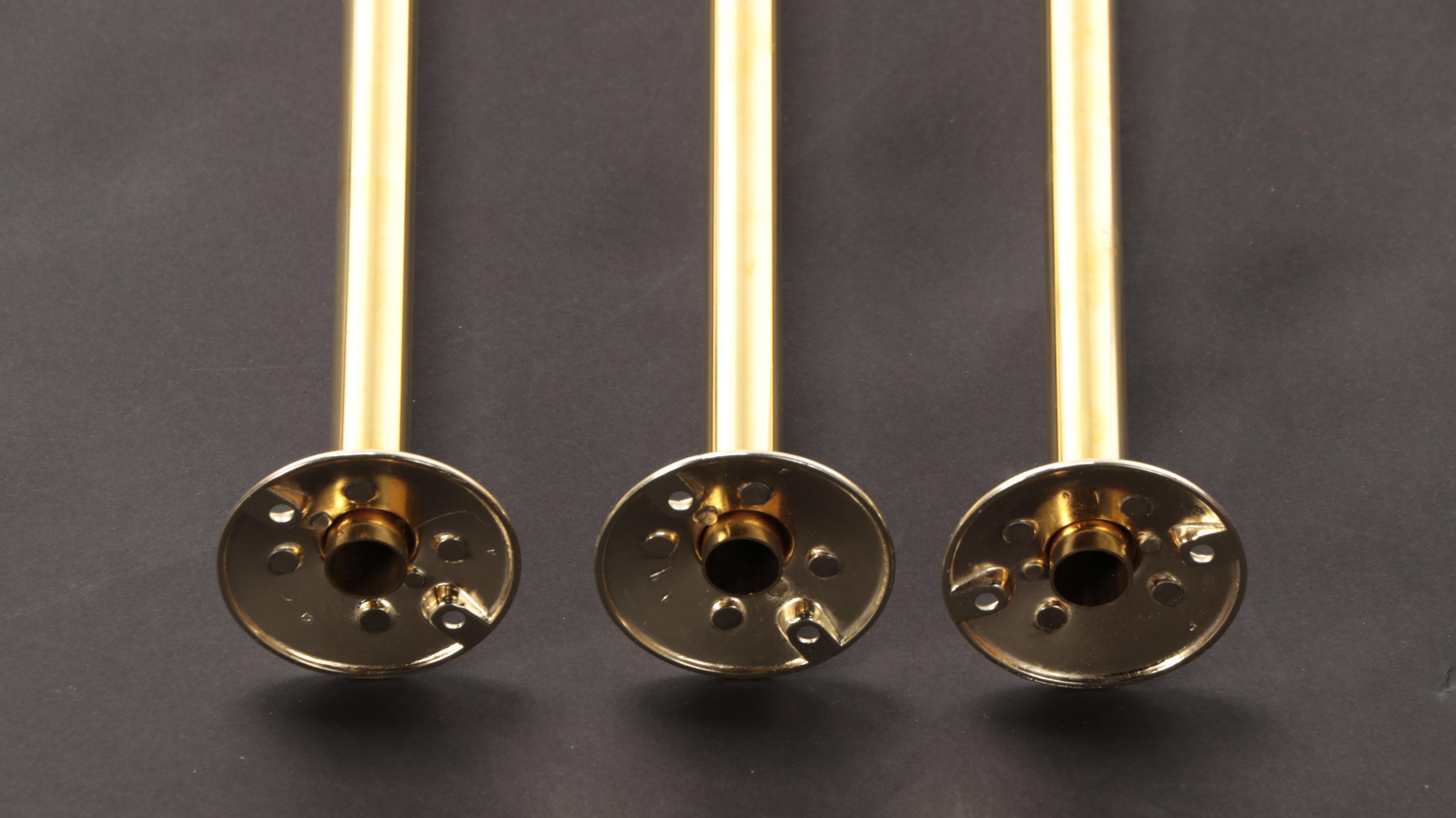 Oval Solid Brass Shower Curtain Rod and Cotton Duck Cloth Shower Curtains