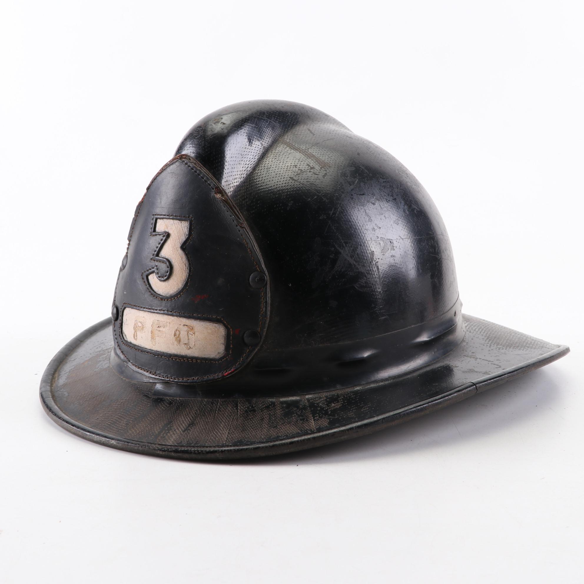 Cairns & Bros. Engine 3 Driver" and "3 PFD" Firefighting Helmets, Mid-20th C.