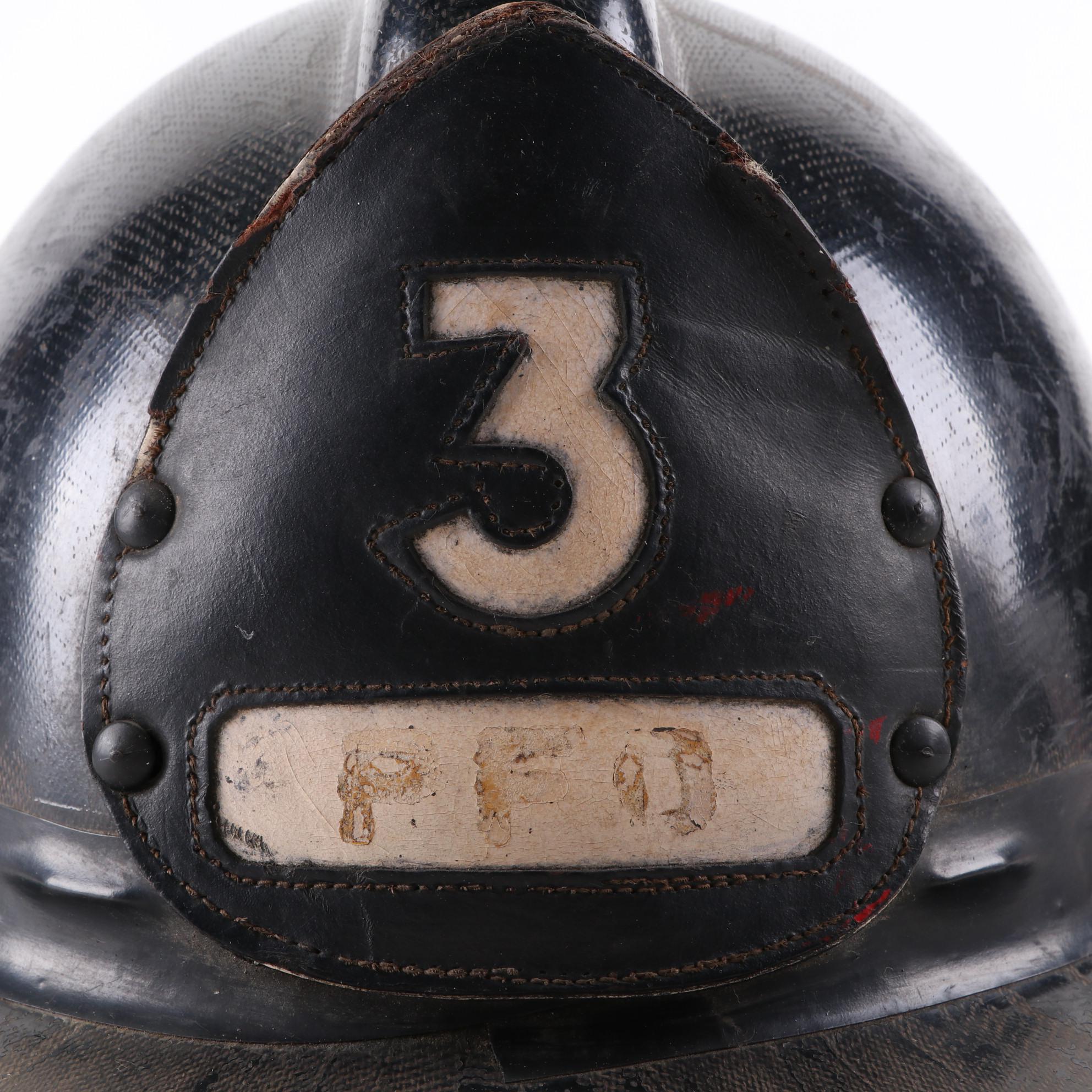 Cairns & Bros. Engine 3 Driver" and "3 PFD" Firefighting Helmets, Mid-20th C.