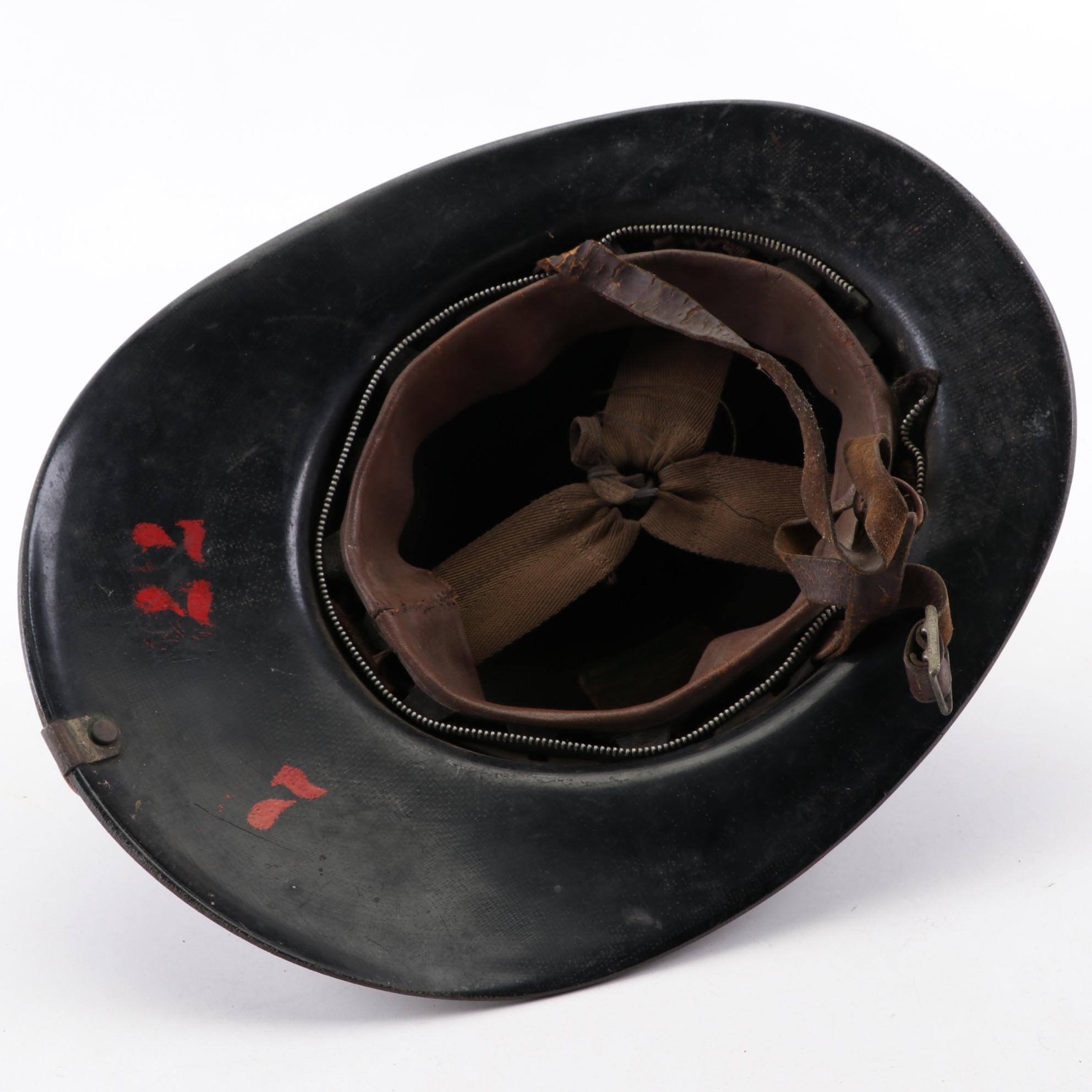 Cairns & Bros. Engine 3 Driver" and "3 PFD" Firefighting Helmets, Mid-20th C.