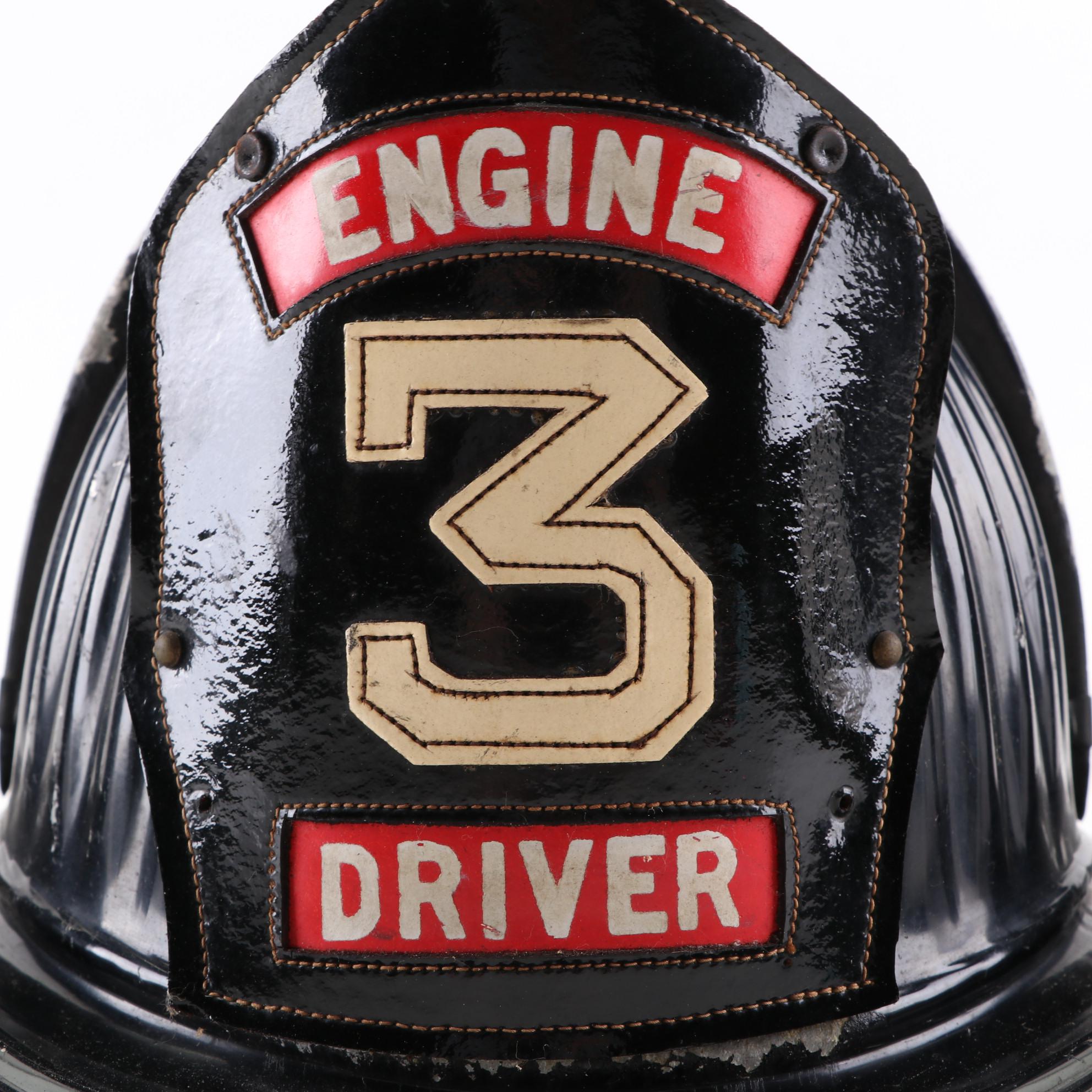 Cairns & Bros. Engine 3 Driver" and "3 PFD" Firefighting Helmets, Mid-20th C.