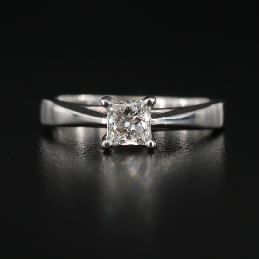 14K 0.40 CT Diamond Cathedral Ring
