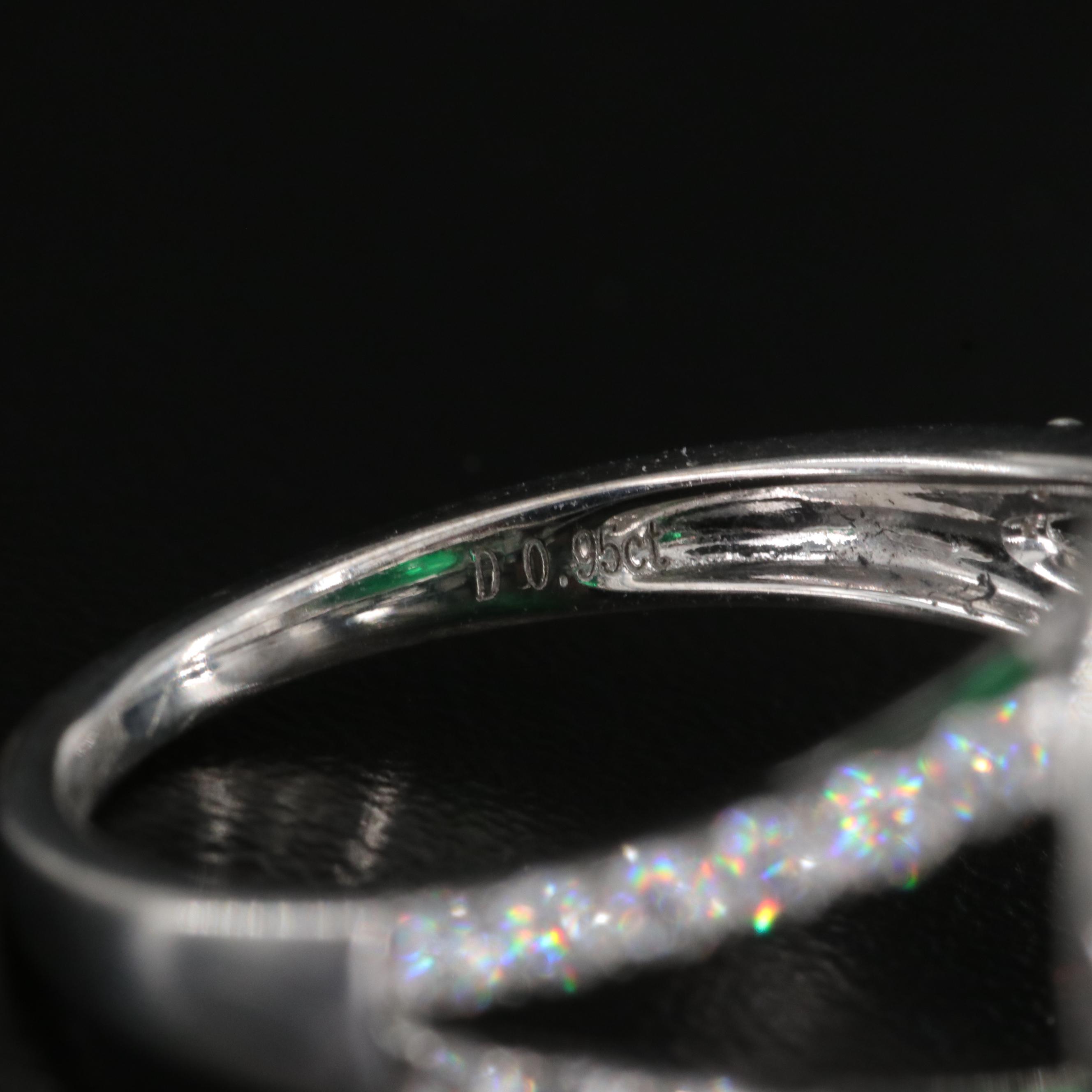 Oscar Friedman 18K 4.26 CT Emerald and Diamond Ring with GIA Report