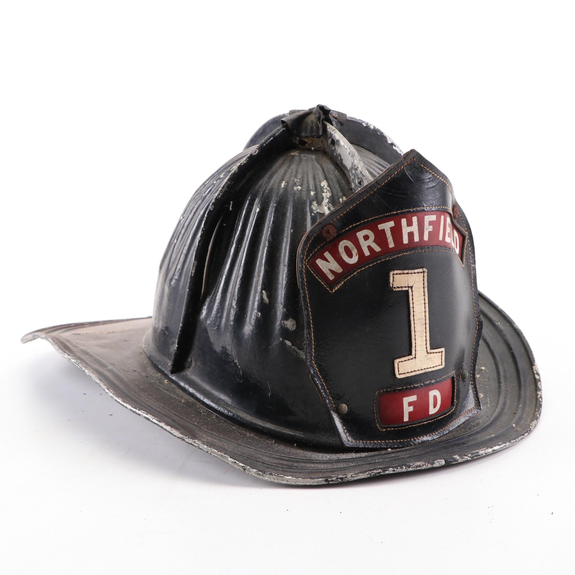 Cairns & Bro. New York "Northfield 1 FD" Firefighting Helmet, Early-Mid 20th C.