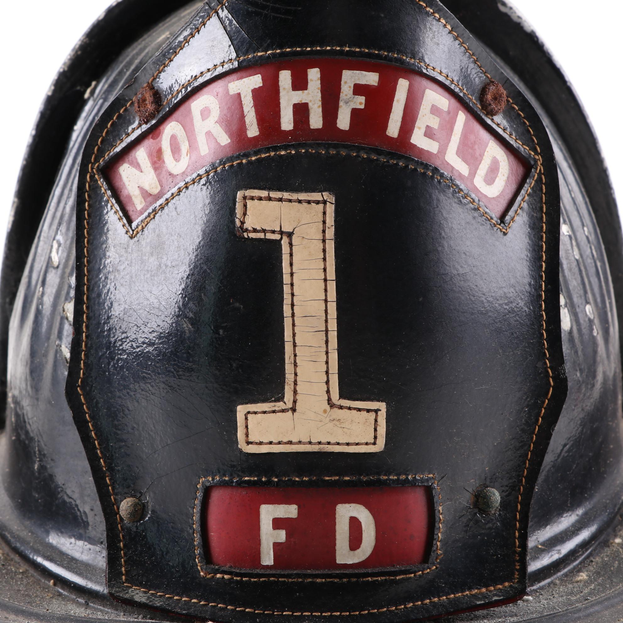 Cairns & Bro. New York "Northfield 1 FD" Firefighting Helmet, Early-Mid 20th C.