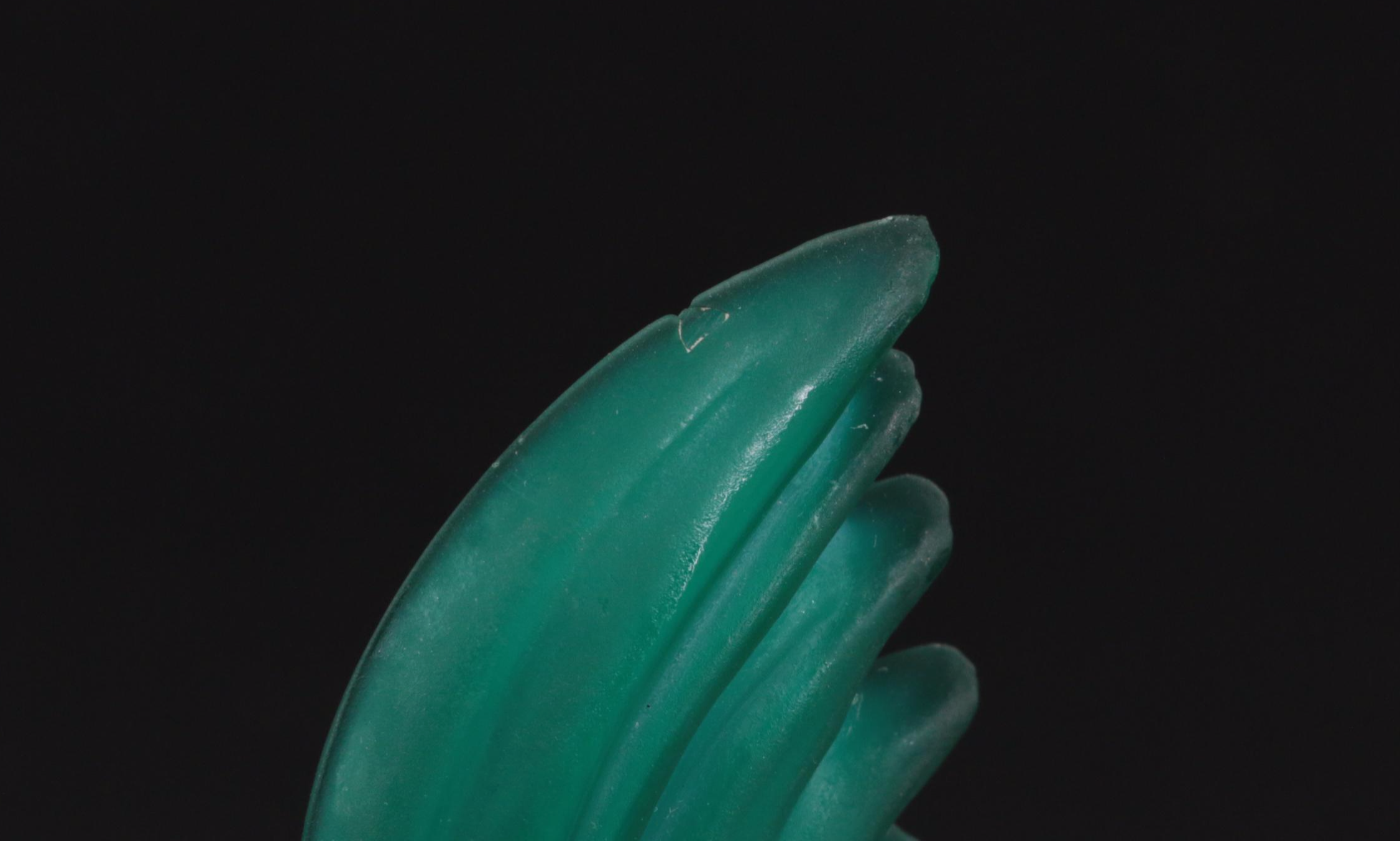 Fenton Satin Glass Duckling, Malachite Glass Rooster, Iridescent Glass Conch