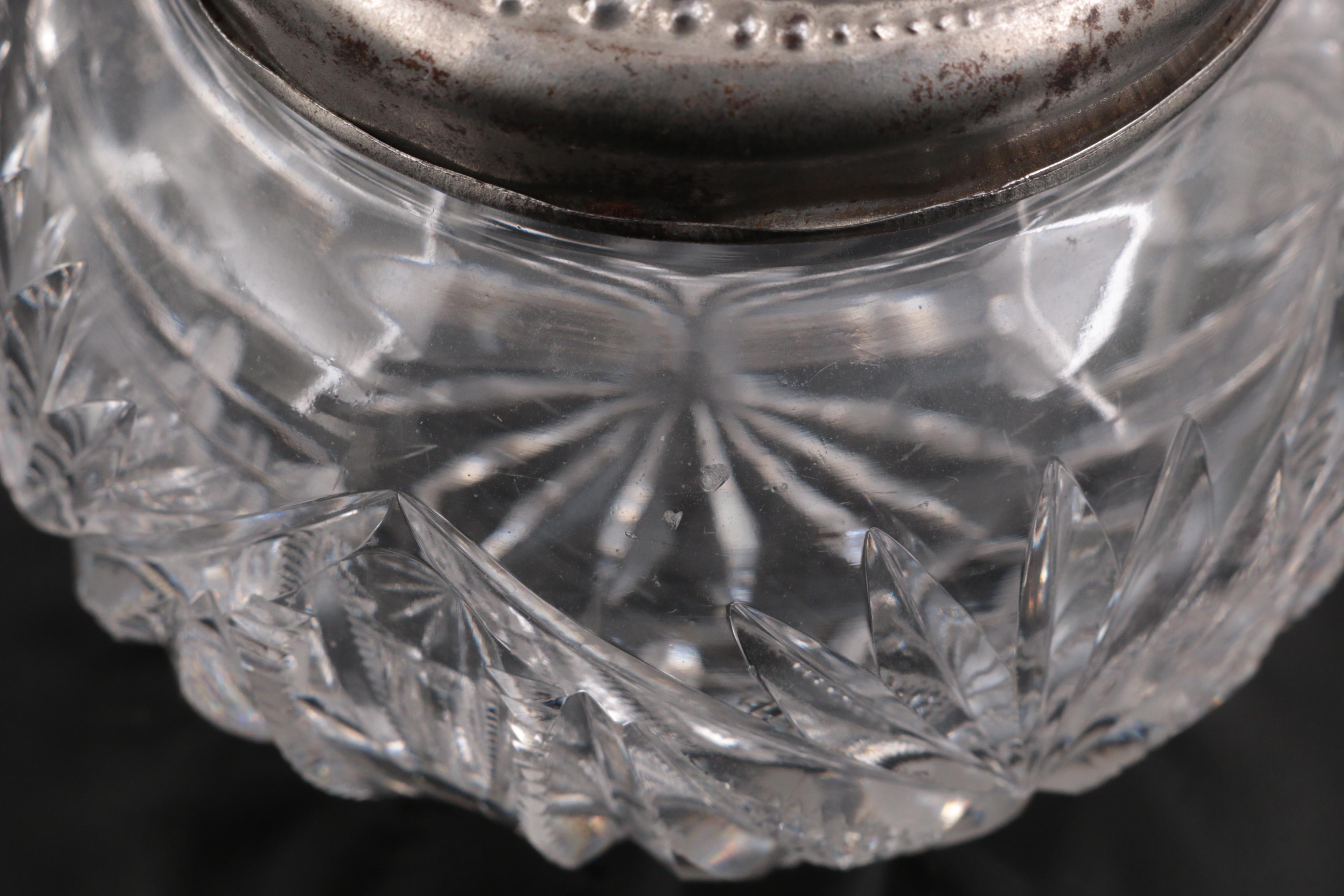 Mermod Jaccard & Co Silver Plate with Other Glass Silver Plate Lidded Jars