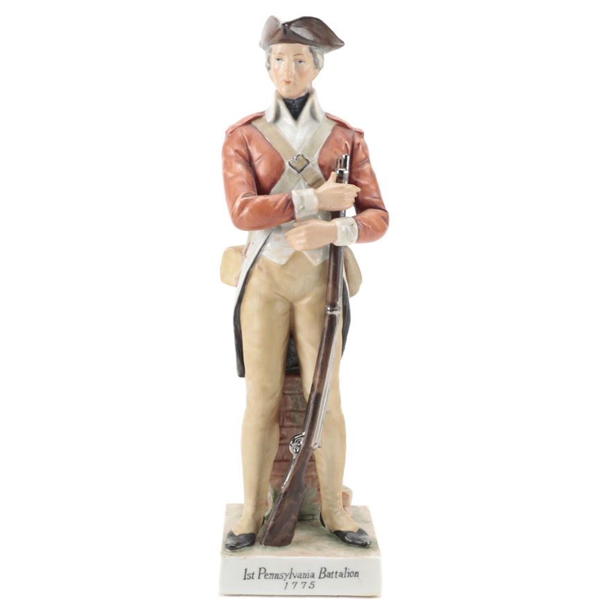 Andrea by Sadek Porcelain American Revolutionary War Soldier Figurine