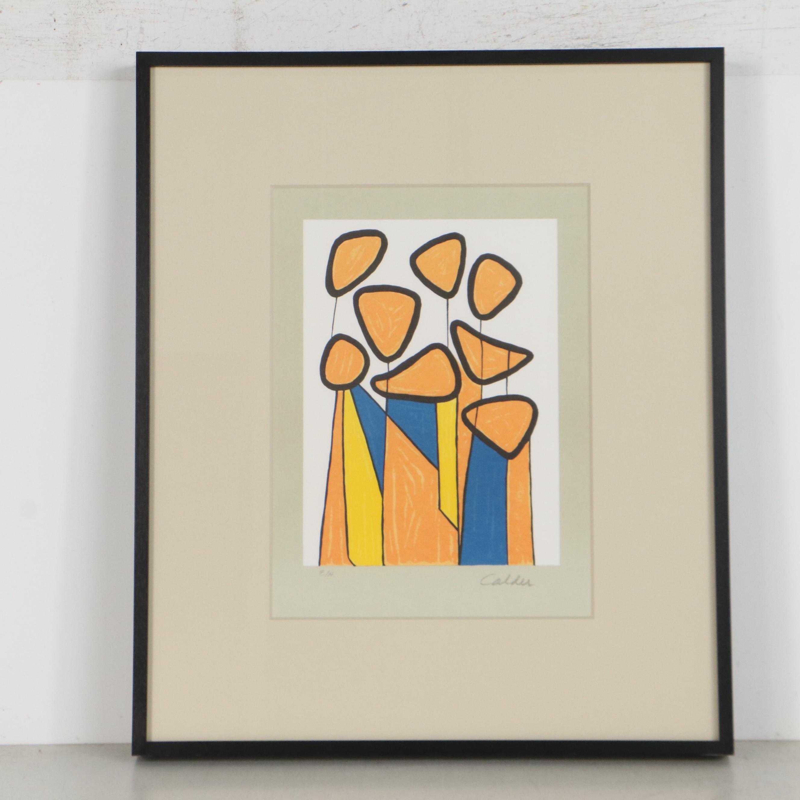 Alexander Calder Lithograph "Squash Blossoms"