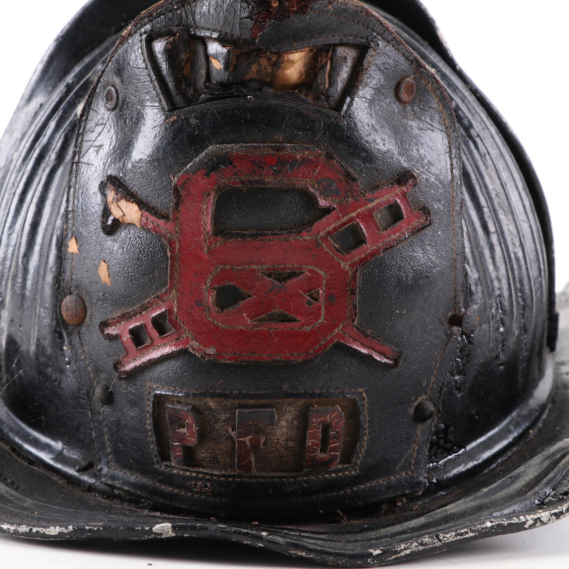 Cairns & Bros. "6 PFD" and "Somers Point 1 FD" Firefighting Helmets