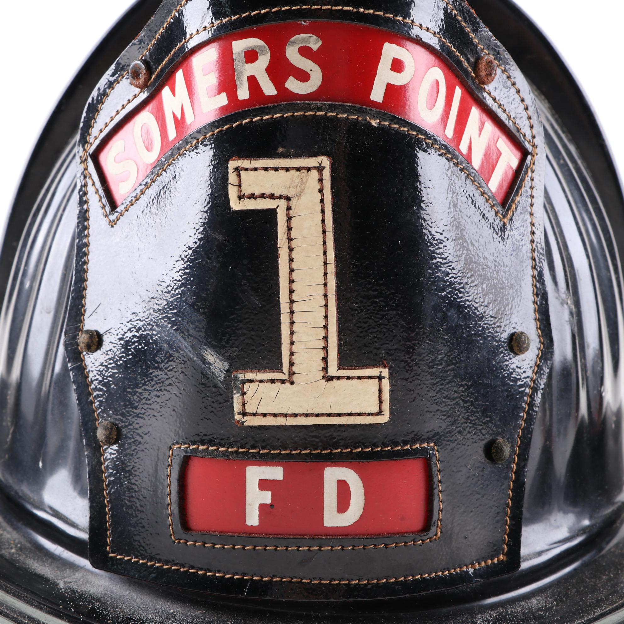 Cairns & Bros. "6 PFD" and "Somers Point 1 FD" Firefighting Helmets
