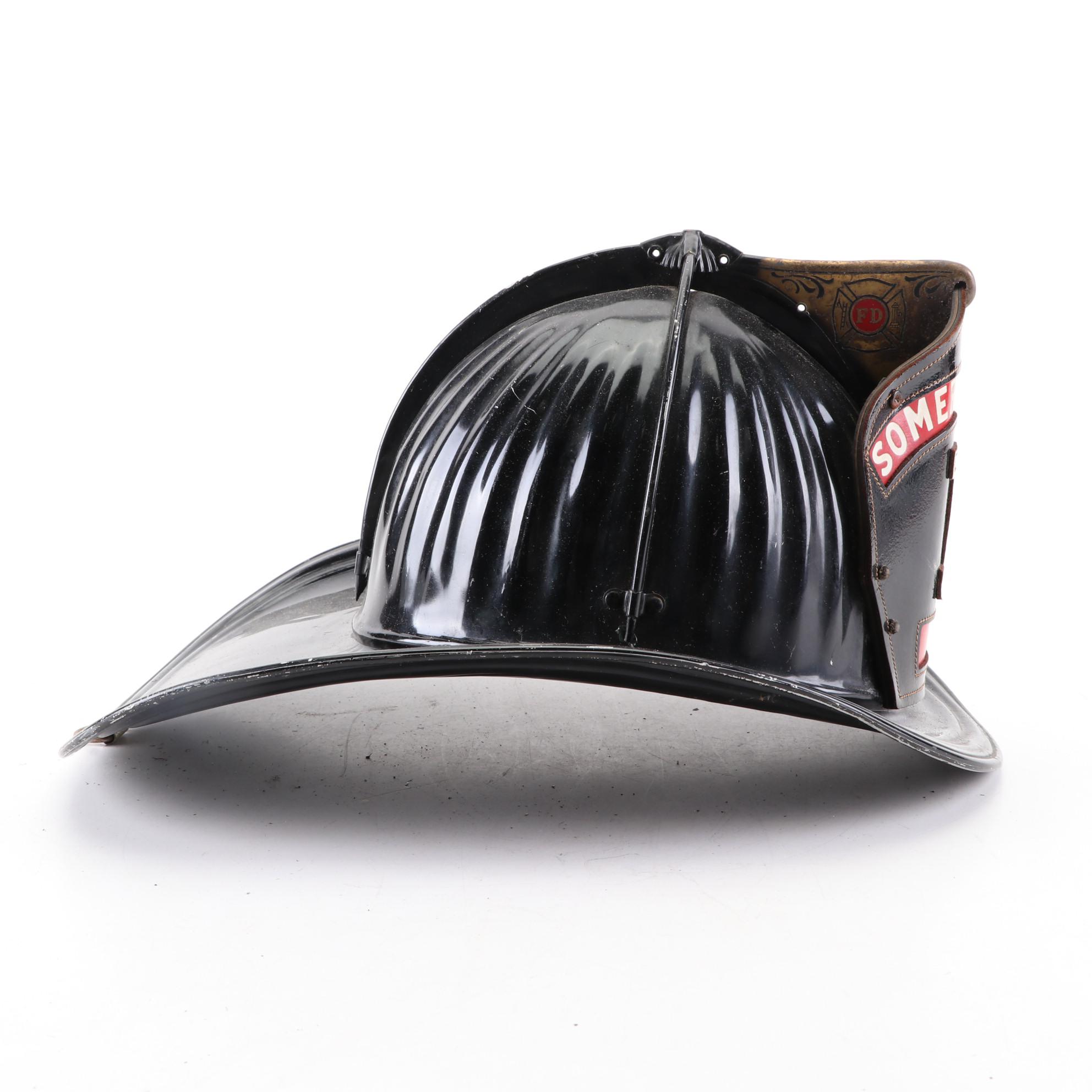 Cairns & Bros. "6 PFD" and "Somers Point 1 FD" Firefighting Helmets