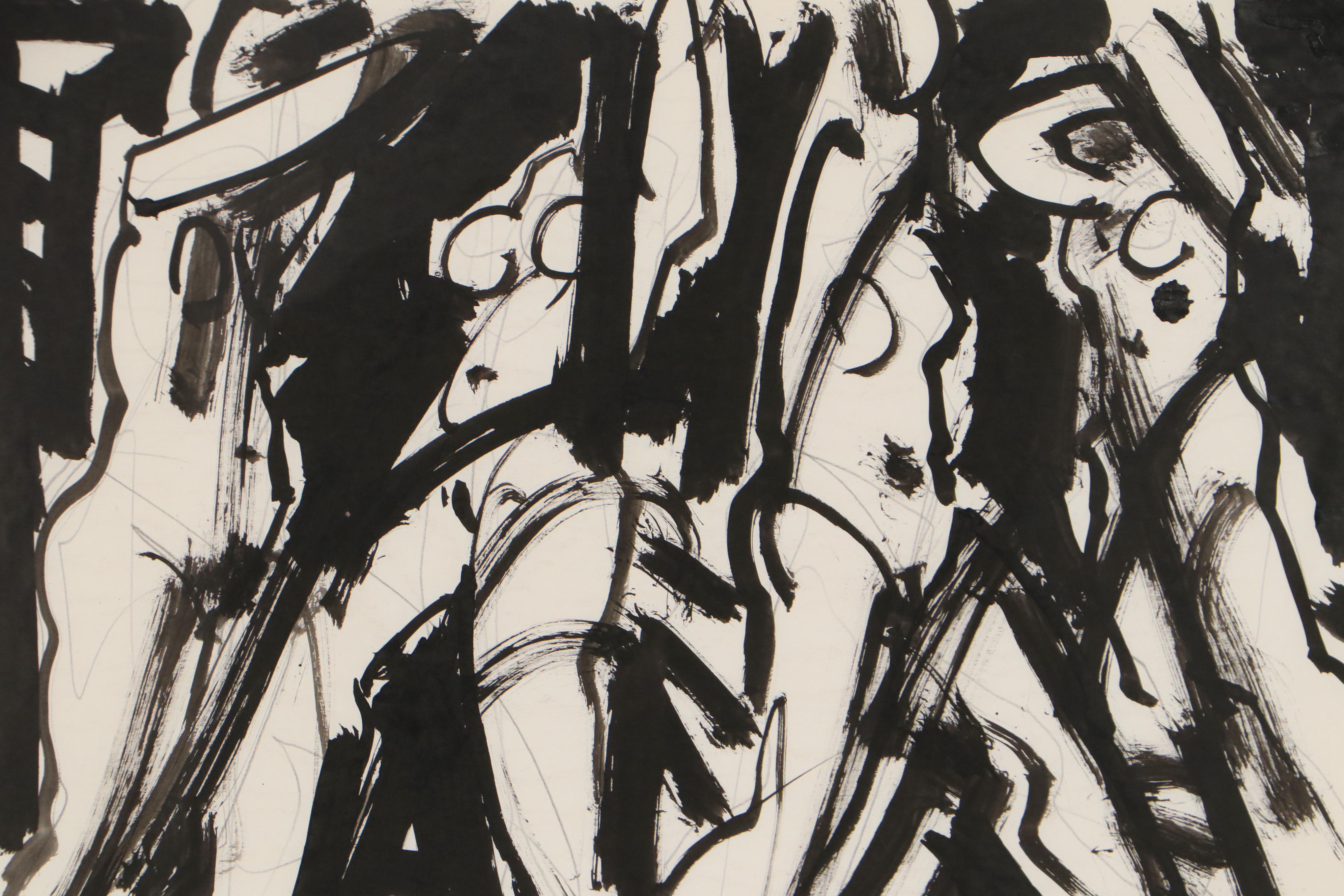 Jack Meanwell Abstract Watercolor Painting, 1994