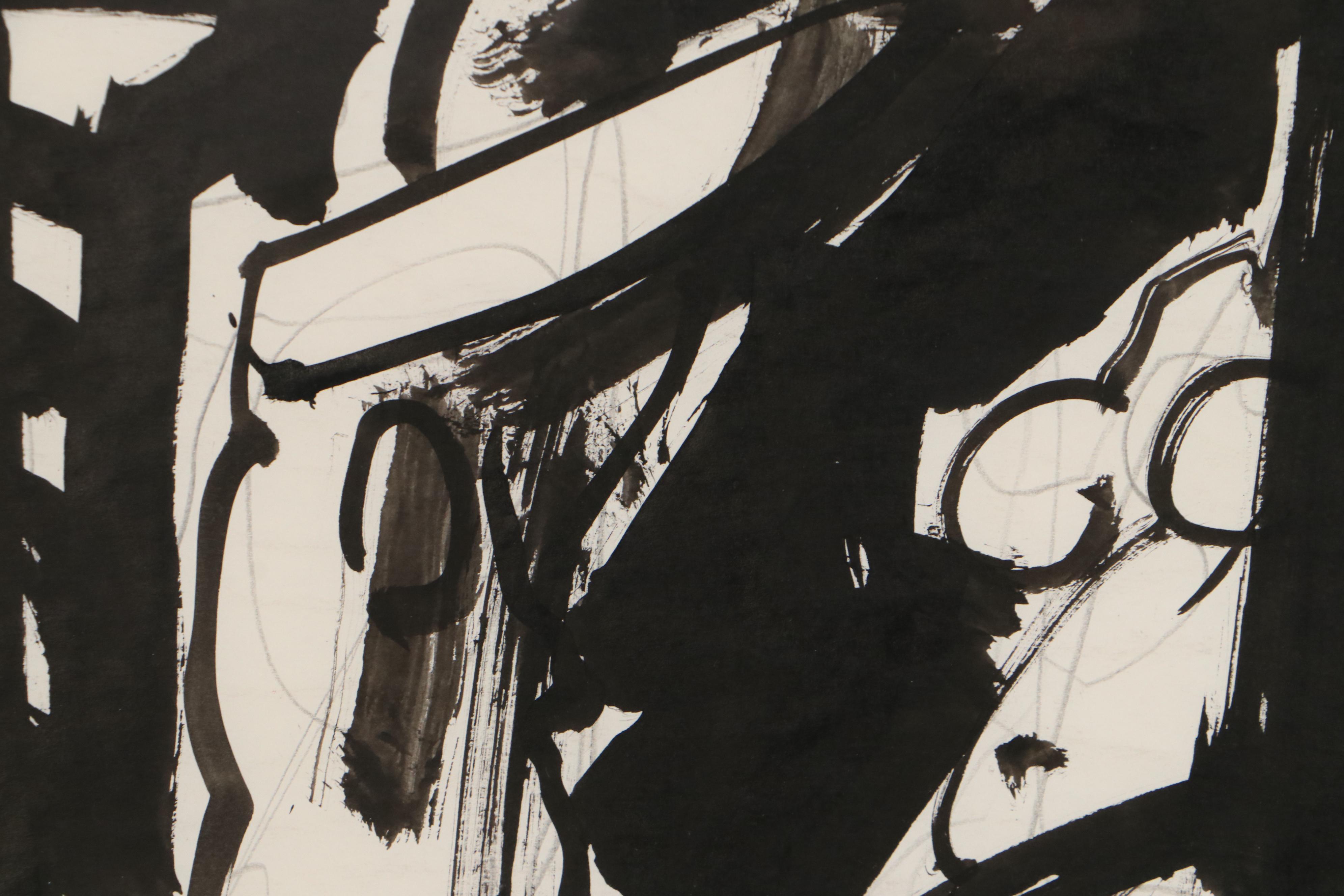 Jack Meanwell Abstract Watercolor Painting, 1994