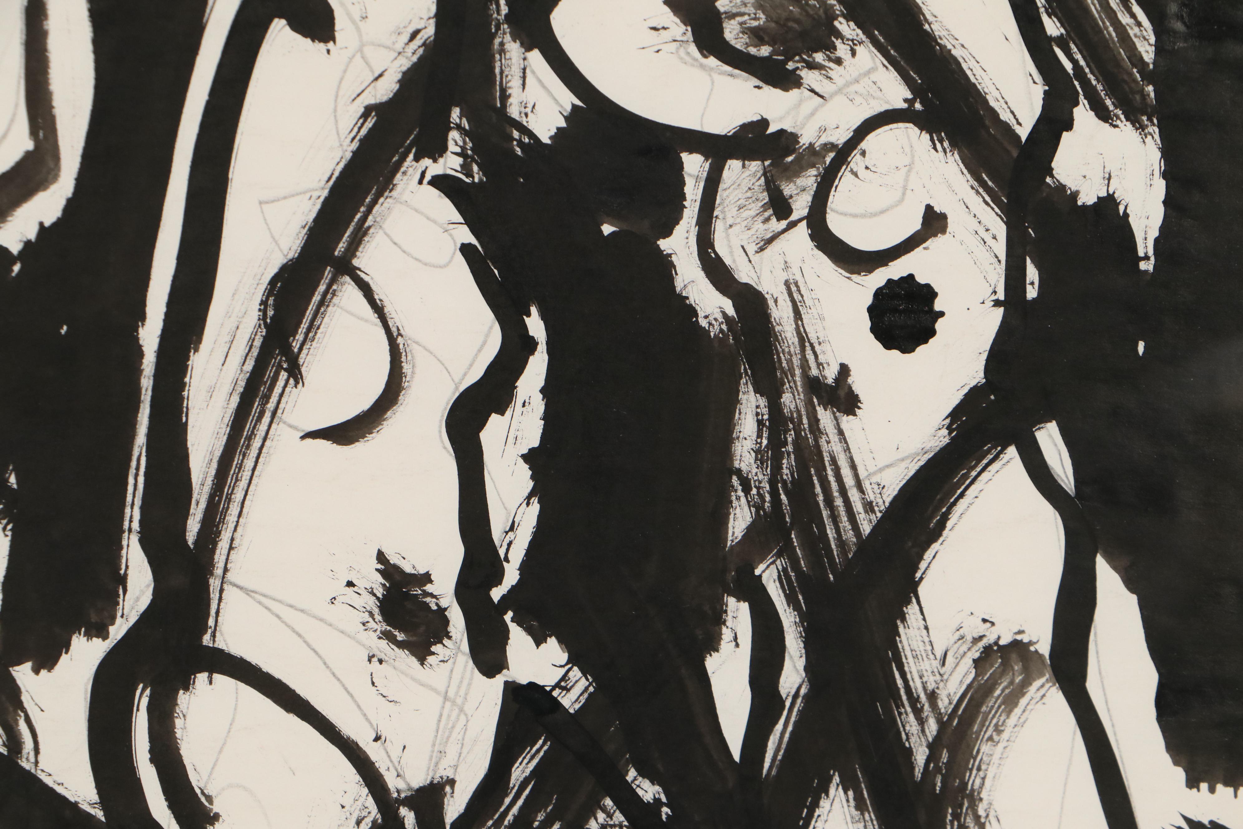 Jack Meanwell Abstract Watercolor Painting, 1994