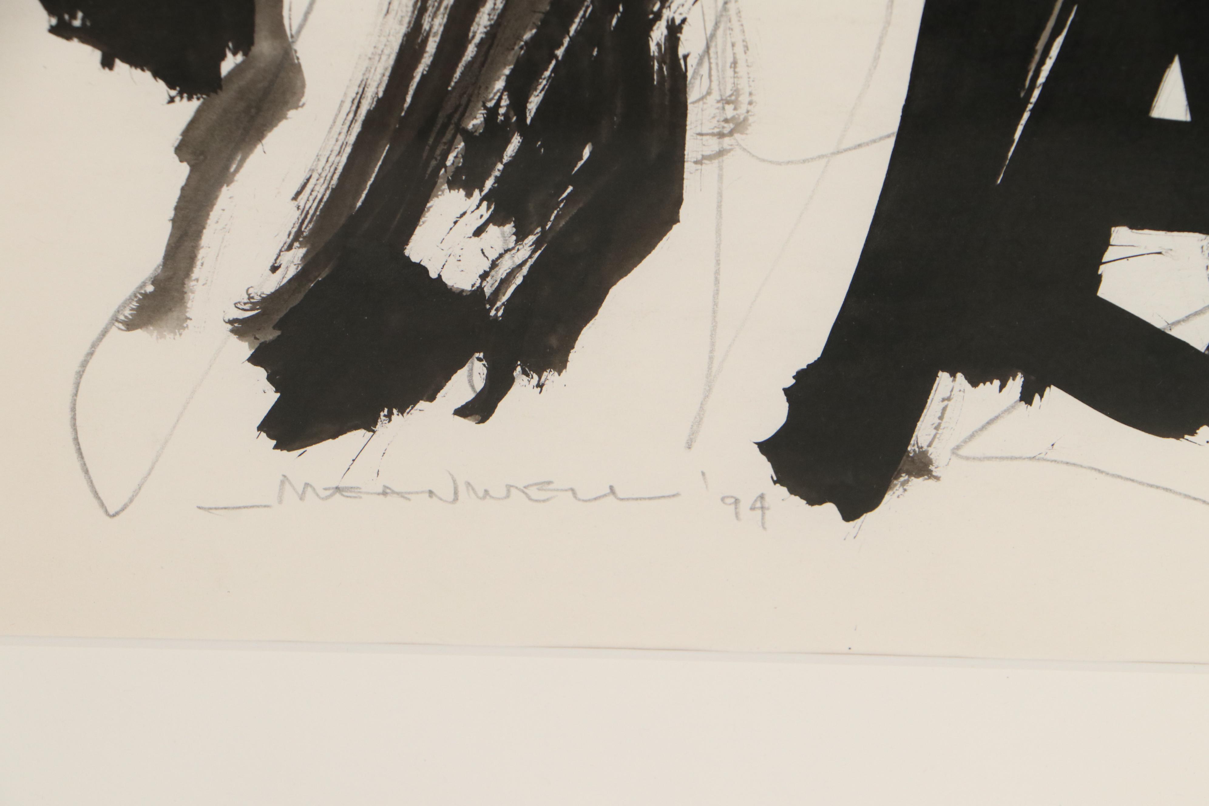 Jack Meanwell Abstract Watercolor Painting, 1994