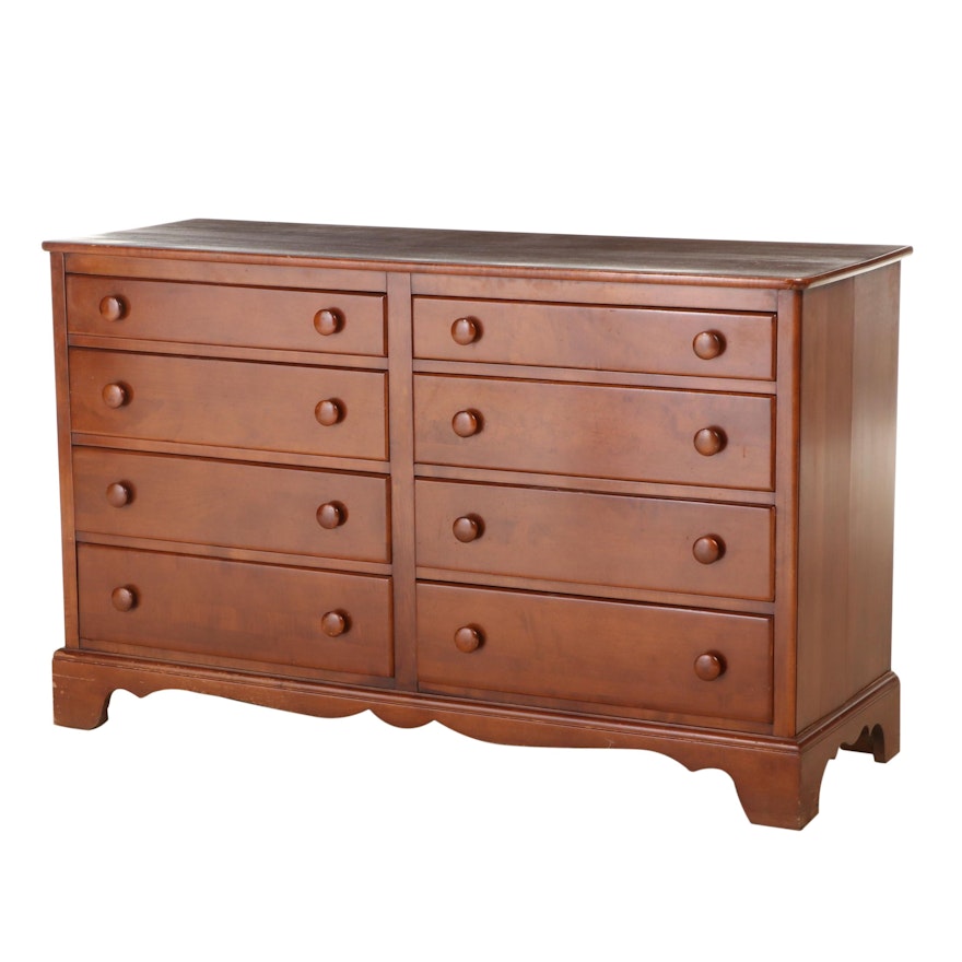 Willett Federal Style Maple Eight-Drawer Chest, Mid-20th Century