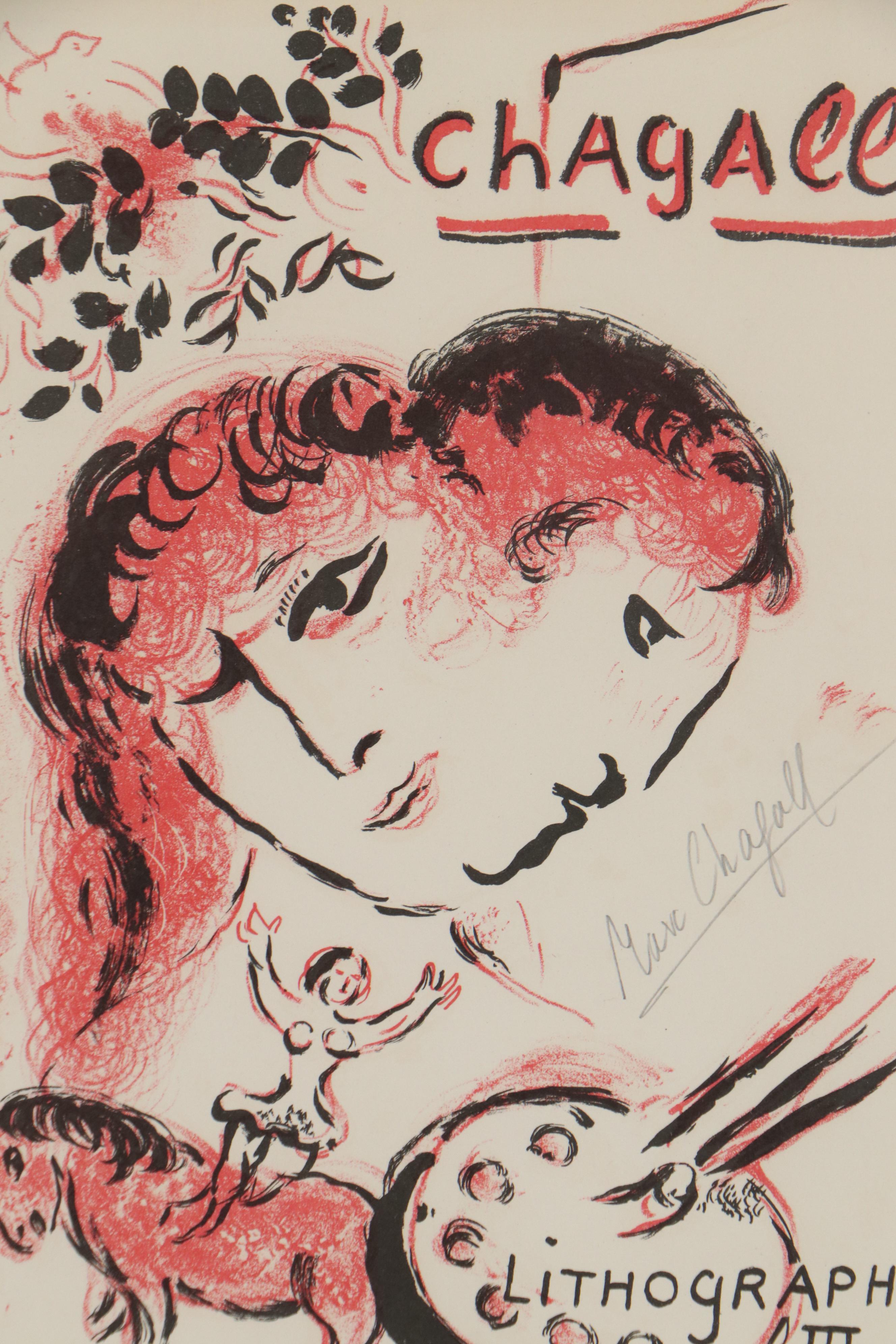 Marc Chagall Lithograph Cover from "Chagall: Lithograph III," 1969