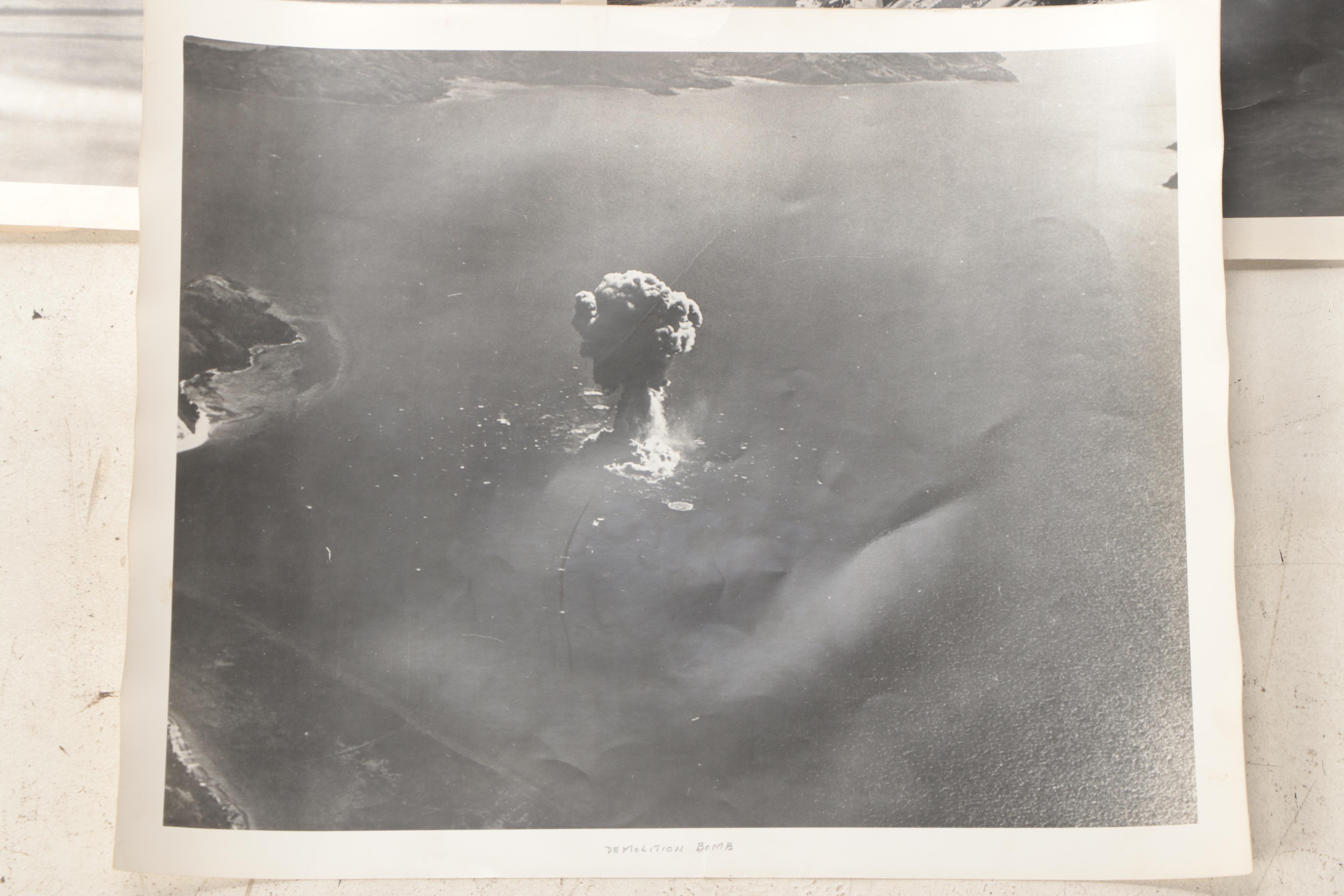 World War II Black and White Photographs of Military Ships, Airplanes, and More