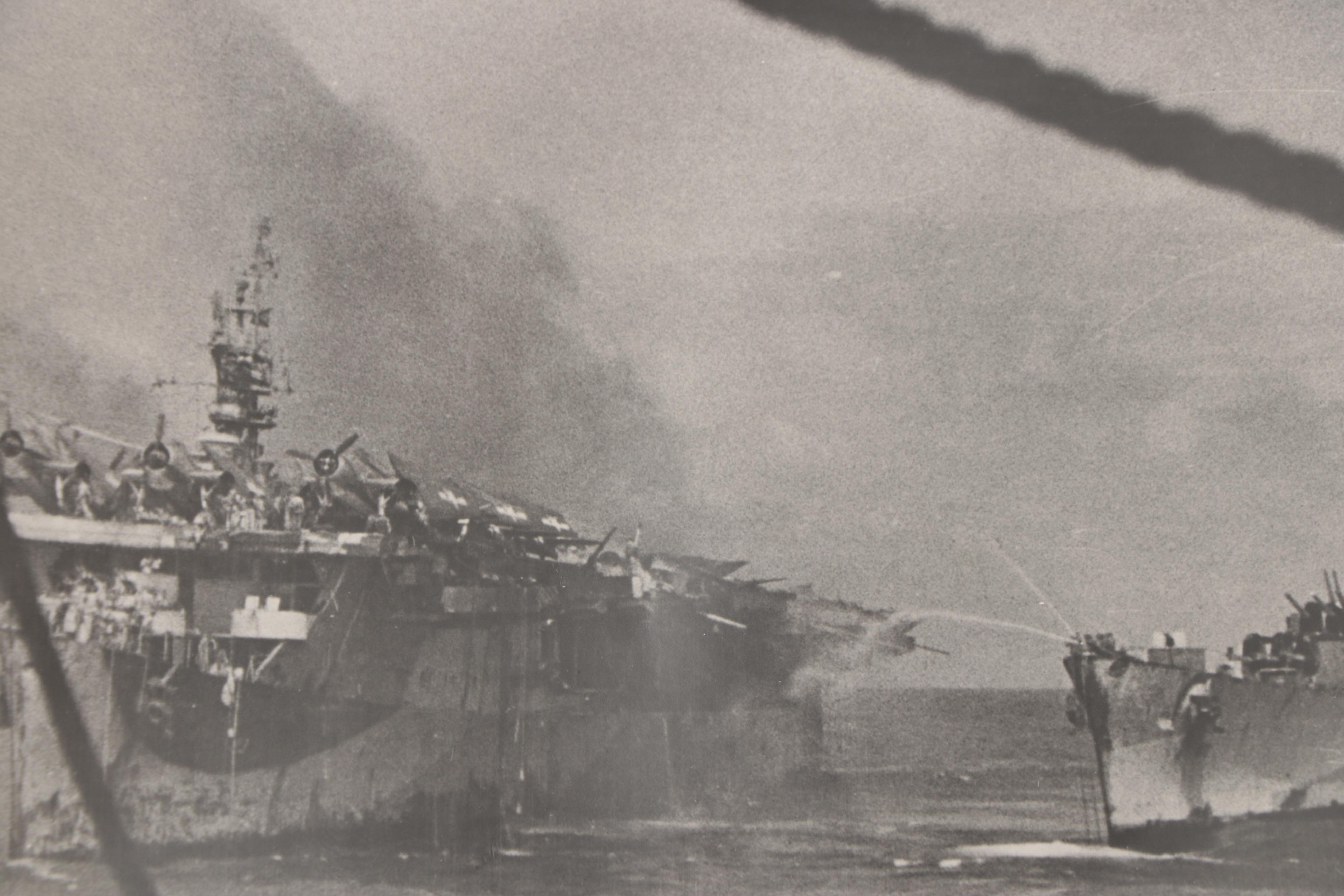 World War II Black and White Photographs of Military Ships, Airplanes, and More
