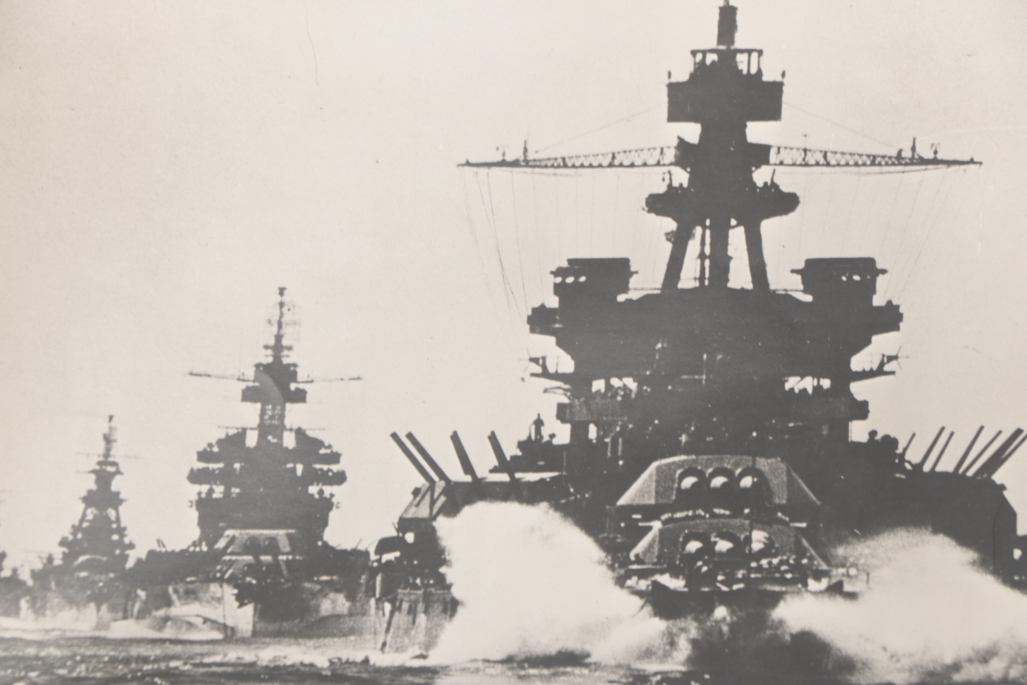 World War II Black and White Photographs of Military Ships, Airplanes, and More